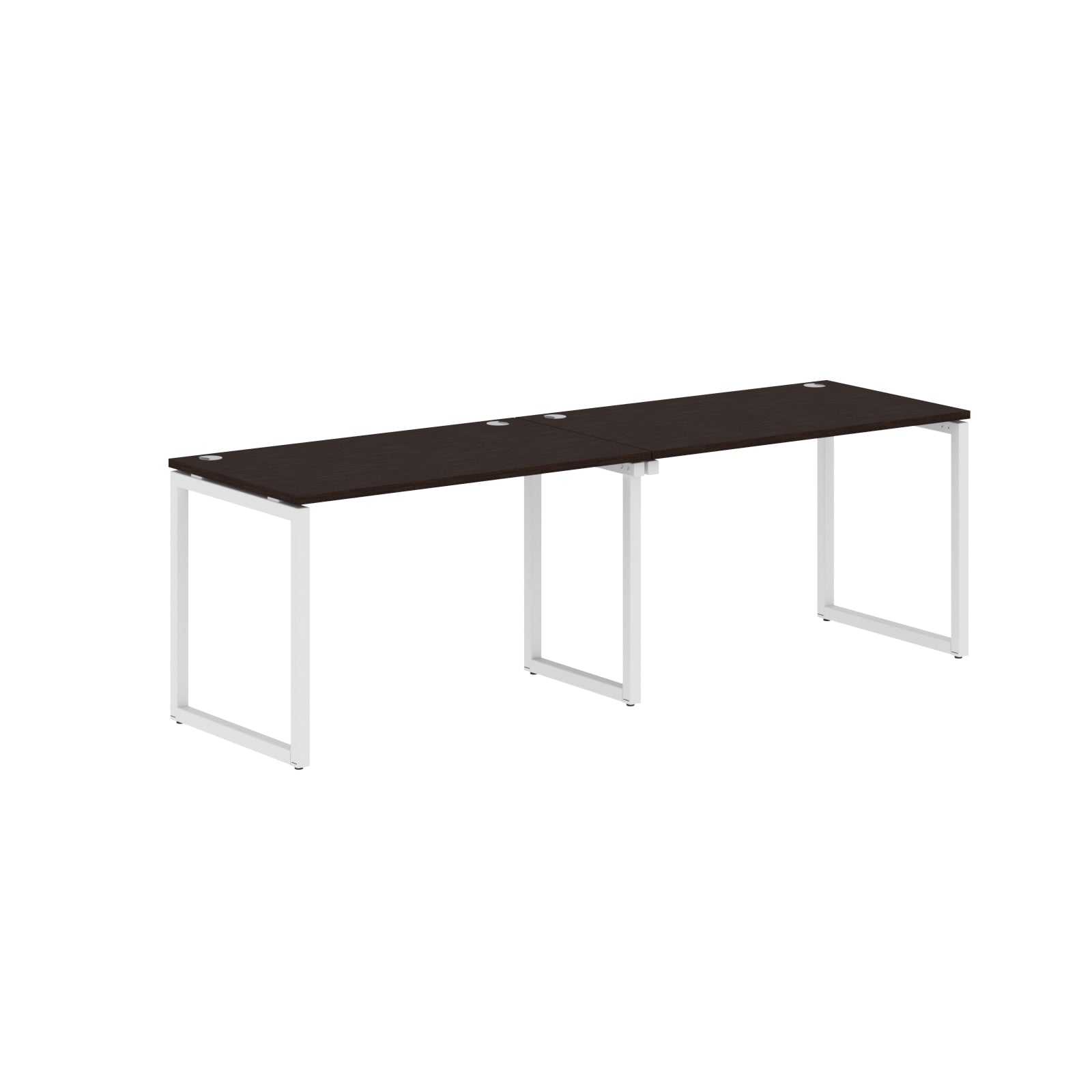 RECTANGULAR SHAPE CLUSTER OF 02 WORKSTATION MADE IN 25MM MFC TOP, E1 LAMINATE CHIPBOARD WITH WOODEN MODESTY PANEL 40X40MM METAL O SHAPE FRAMES by Treejar | Souqify
