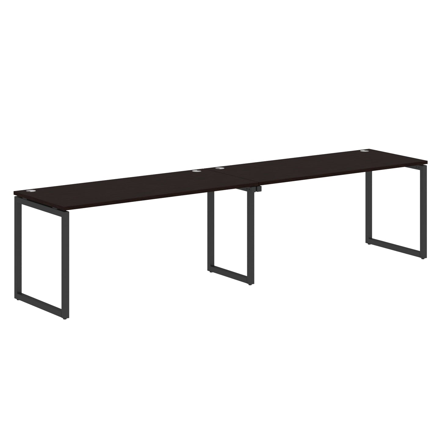 RECTANGULAR SHAPE CLUSTER OF 02 WORKSTATION MADE IN 25MM MFC TOP, E1 LAMINATE CHIPBOARD WITH WOODEN MODESTY PANEL 40X40MM METAL O SHAPE FRAMES by Treejar | Souqify