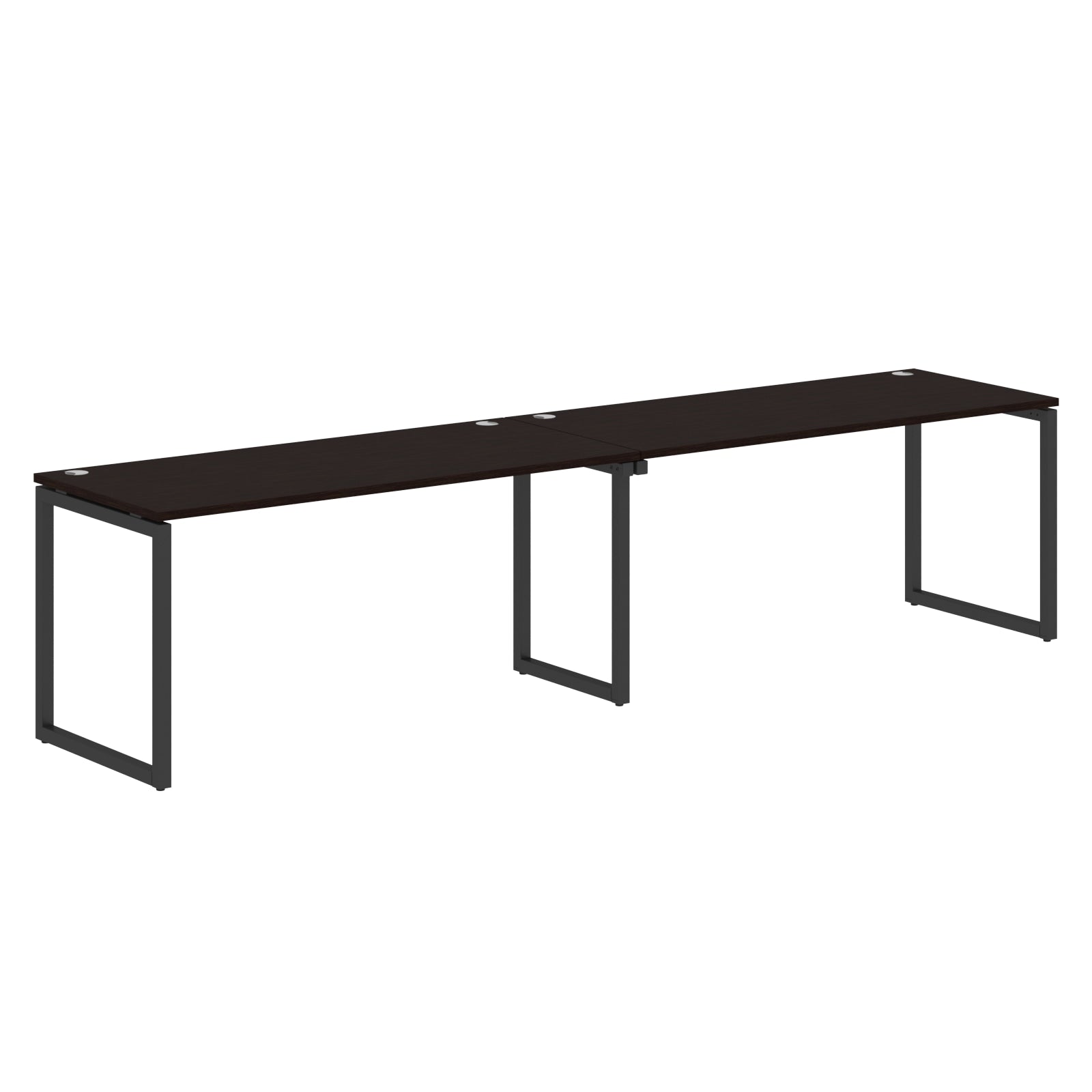 RECTANGULAR SHAPE CLUSTER OF 02 WORKSTATION MADE IN 25MM MFC TOP, E1 LAMINATE CHIPBOARD WITH WOODEN MODESTY PANEL 40X40MM METAL O SHAPE FRAMES by Treejar | Souqify