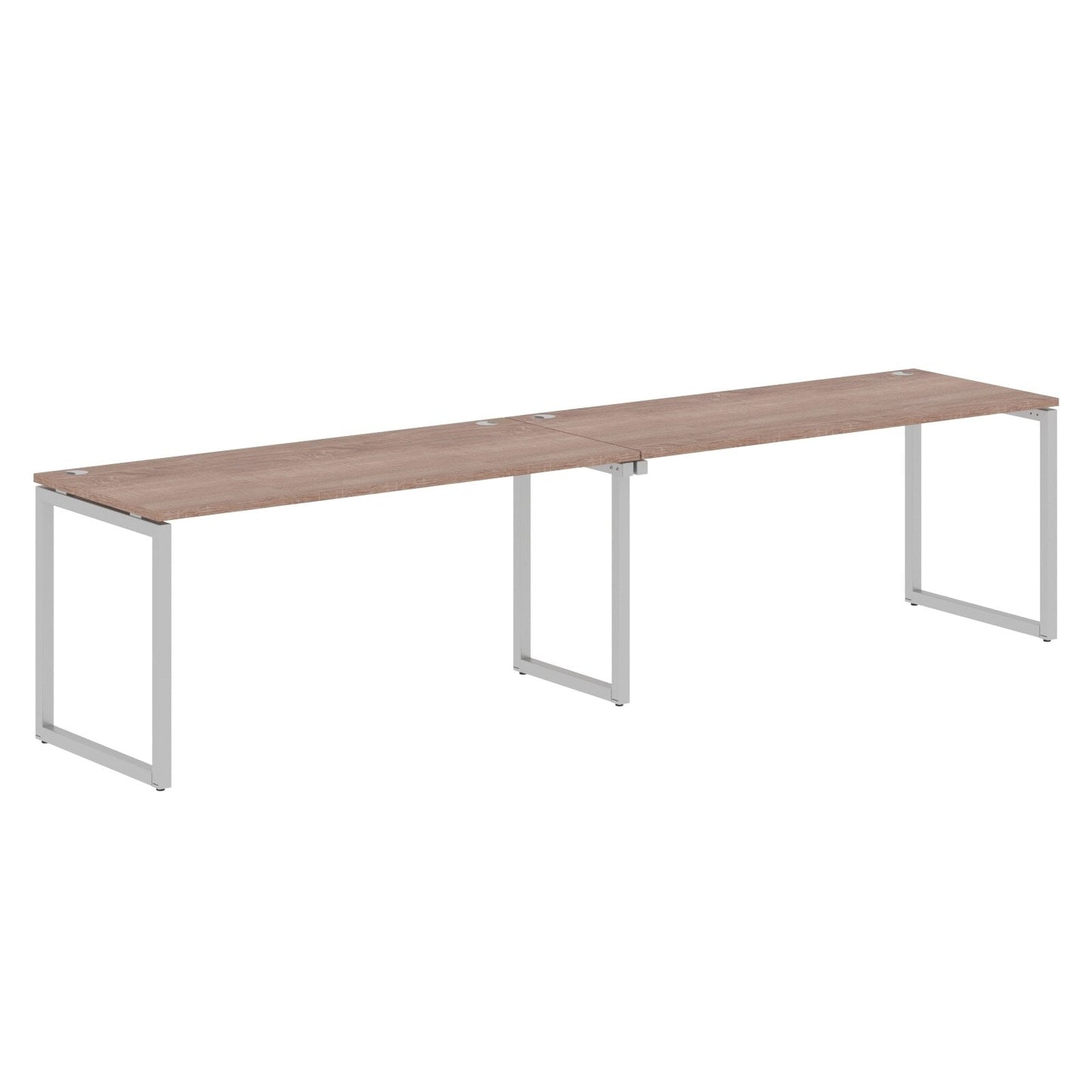 RECTANGULAR SHAPE CLUSTER OF 02 WORKSTATION MADE IN 25MM MFC TOP, E1 LAMINATE CHIPBOARD WITH WOODEN MODESTY PANEL 40X40MM METAL O SHAPE FRAMES by Treejar | Souqify