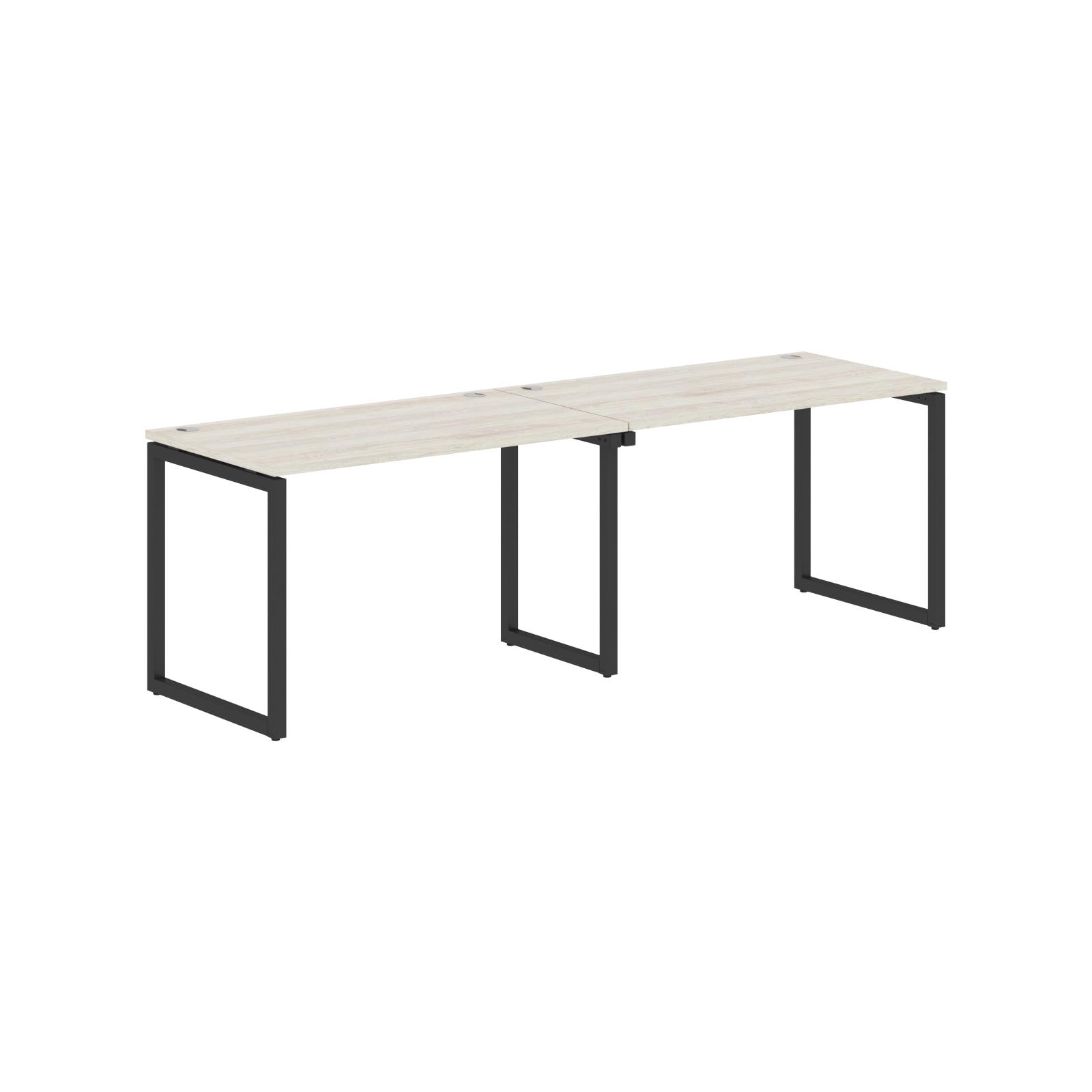 RECTANGULAR SHAPE CLUSTER OF 02 WORKSTATION MADE IN 25MM MFC TOP, E1 LAMINATE CHIPBOARD WITH WOODEN MODESTY PANEL 40X40MM METAL O SHAPE FRAMES by Treejar | Souqify