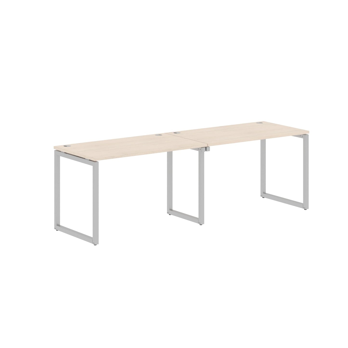 RECTANGULAR SHAPE CLUSTER OF 02 WORKSTATION MADE IN 25MM MFC TOP, E1 LAMINATE CHIPBOARD WITH WOODEN MODESTY PANEL 40X40MM METAL O SHAPE FRAMES by Treejar | Souqify