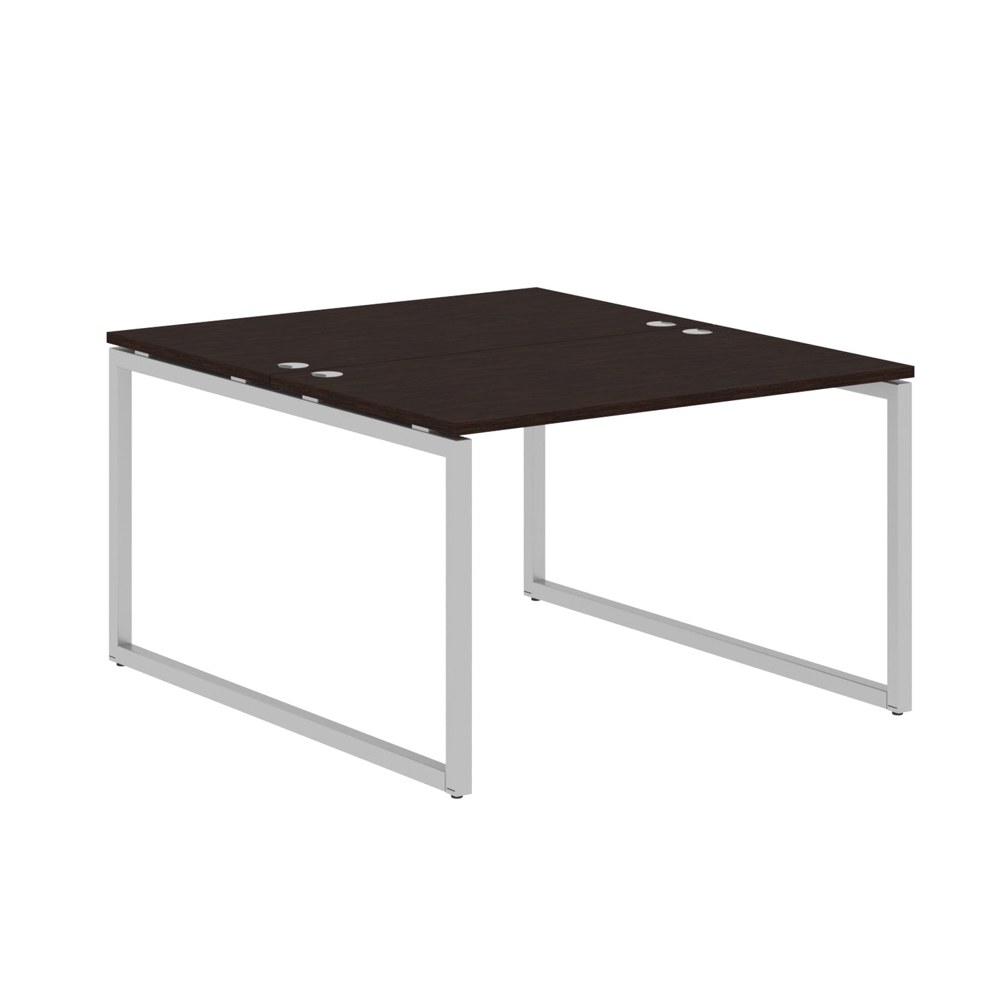 RECTANGULAR SHAPE CLUSTER OF 02 WORKSTATION MADE IN 25MM MFC TOP, E1 LAMINATE CHIPBOARD WITH WOODEN MODESTY PANEL 40X40MM METAL O SHAPE FRAMES by Treejar | Souqify