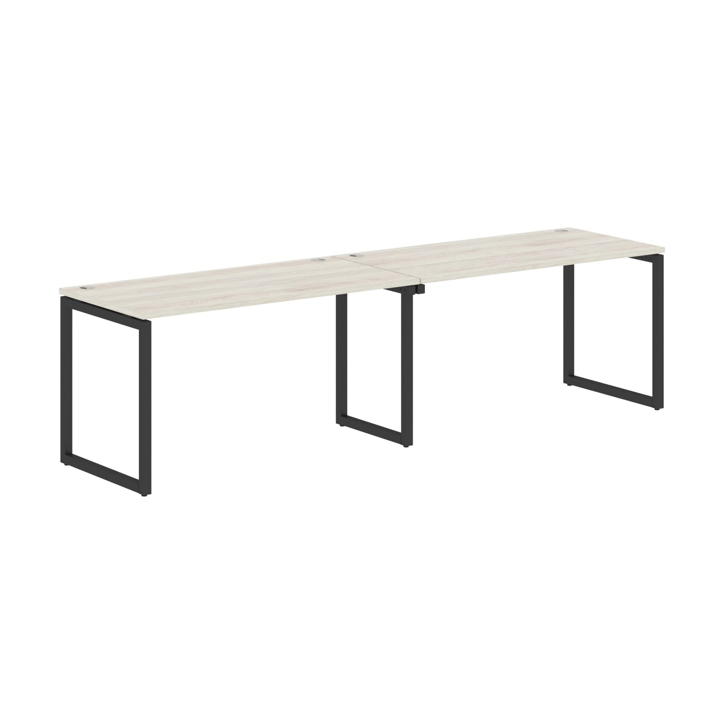 RECTANGULAR SHAPE CLUSTER OF 02 WORKSTATION MADE IN 25MM MFC TOP, E1 LAMINATE CHIPBOARD WITH WOODEN MODESTY PANEL 40X40MM METAL O SHAPE FRAMES by Treejar | Souqify