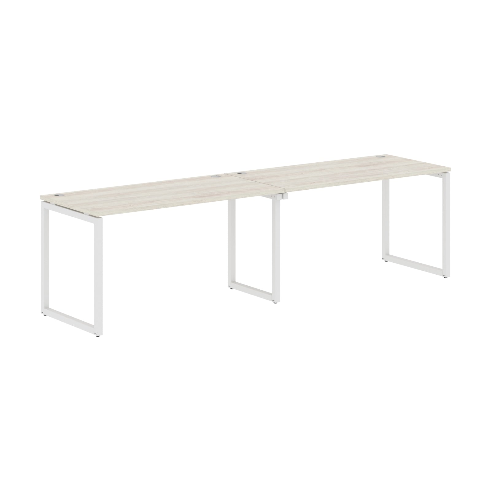 RECTANGULAR SHAPE CLUSTER OF 02 WORKSTATION MADE IN 25MM MFC TOP, E1 LAMINATE CHIPBOARD WITH WOODEN MODESTY PANEL 40X40MM METAL O SHAPE FRAMES by Treejar | Souqify