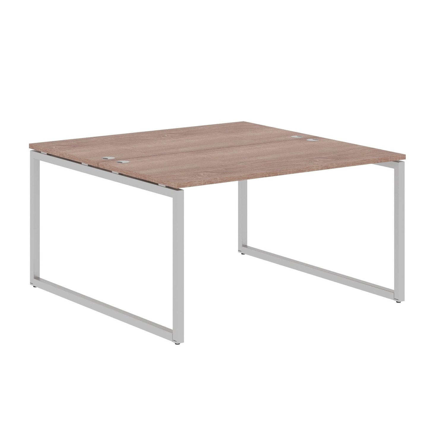 RECTANGULAR SHAPE CLUSTER OF 02 WORKSTATION MADE IN 25MM MFC TOP, E1 LAMINATE CHIPBOARD WITH WOODEN MODESTY PANEL 40X40MM METAL O SHAPE FRAMES by Treejar | Souqify