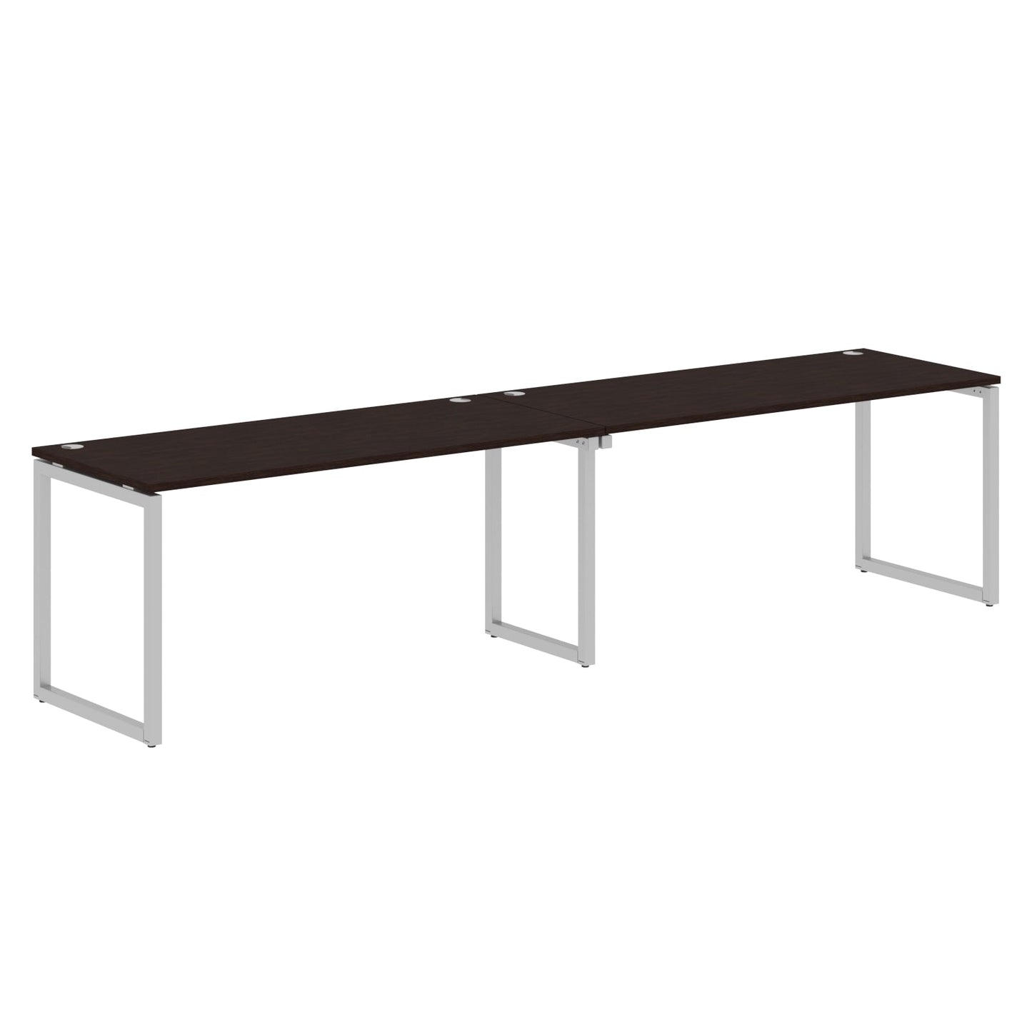 RECTANGULAR SHAPE CLUSTER OF 02 WORKSTATION MADE IN 25MM MFC TOP, E1 LAMINATE CHIPBOARD WITH WOODEN MODESTY PANEL 40X40MM METAL O SHAPE FRAMES by Treejar | Souqify