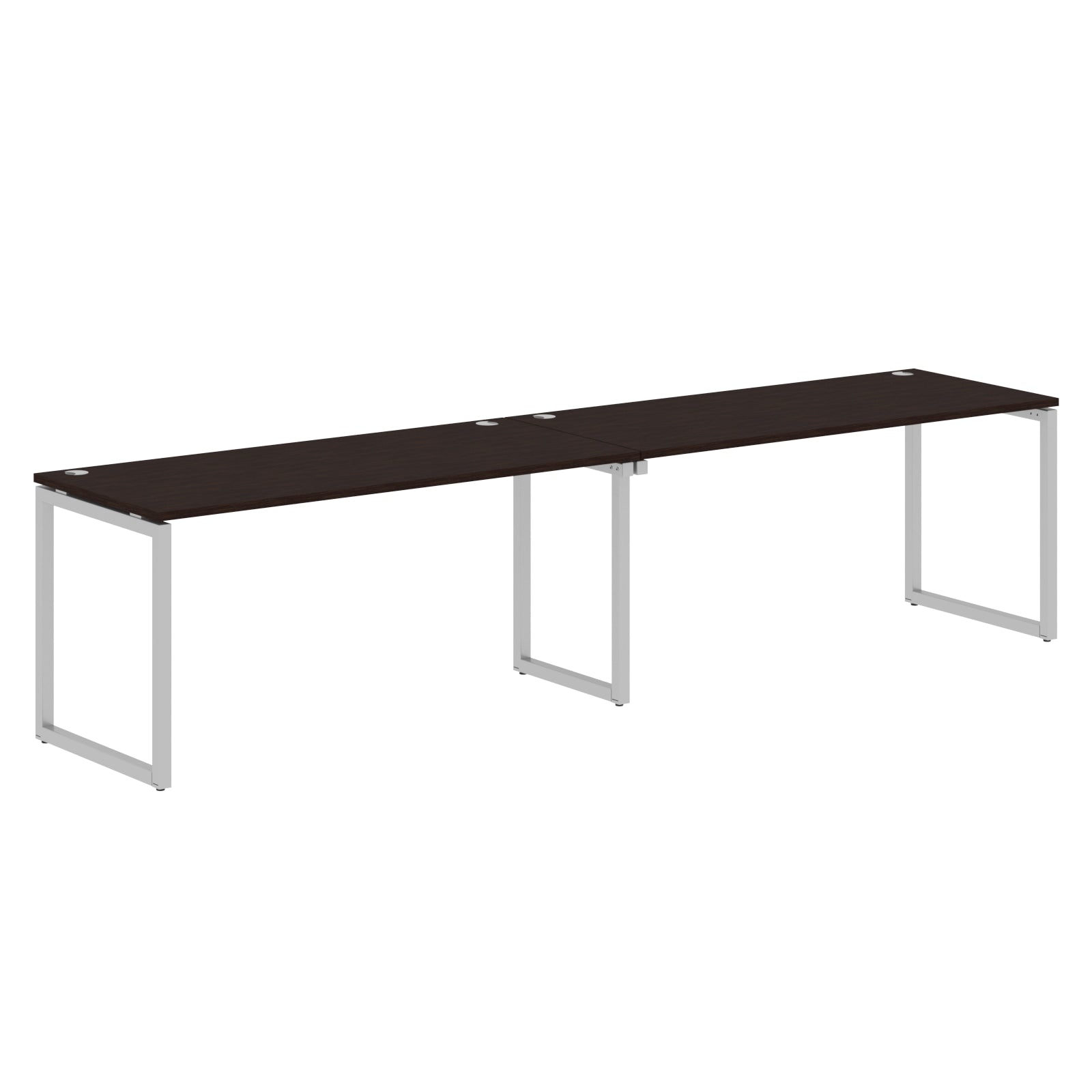 RECTANGULAR SHAPE CLUSTER OF 02 WORKSTATION MADE IN 25MM MFC TOP, E1 LAMINATE CHIPBOARD WITH WOODEN MODESTY PANEL 40X40MM METAL O SHAPE FRAMES by Treejar | Souqify