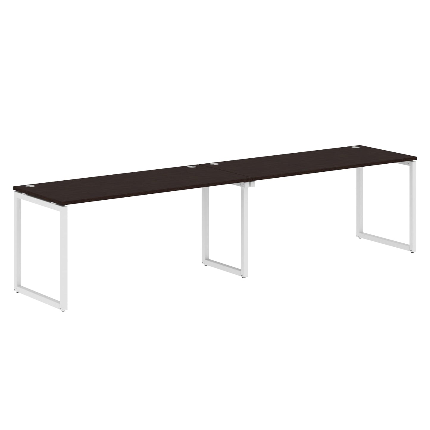 RECTANGULAR SHAPE CLUSTER OF 02 WORKSTATION MADE IN 25MM MFC TOP, E1 LAMINATE CHIPBOARD WITH WOODEN MODESTY PANEL 40X40MM METAL O SHAPE FRAMES by Treejar | Souqify