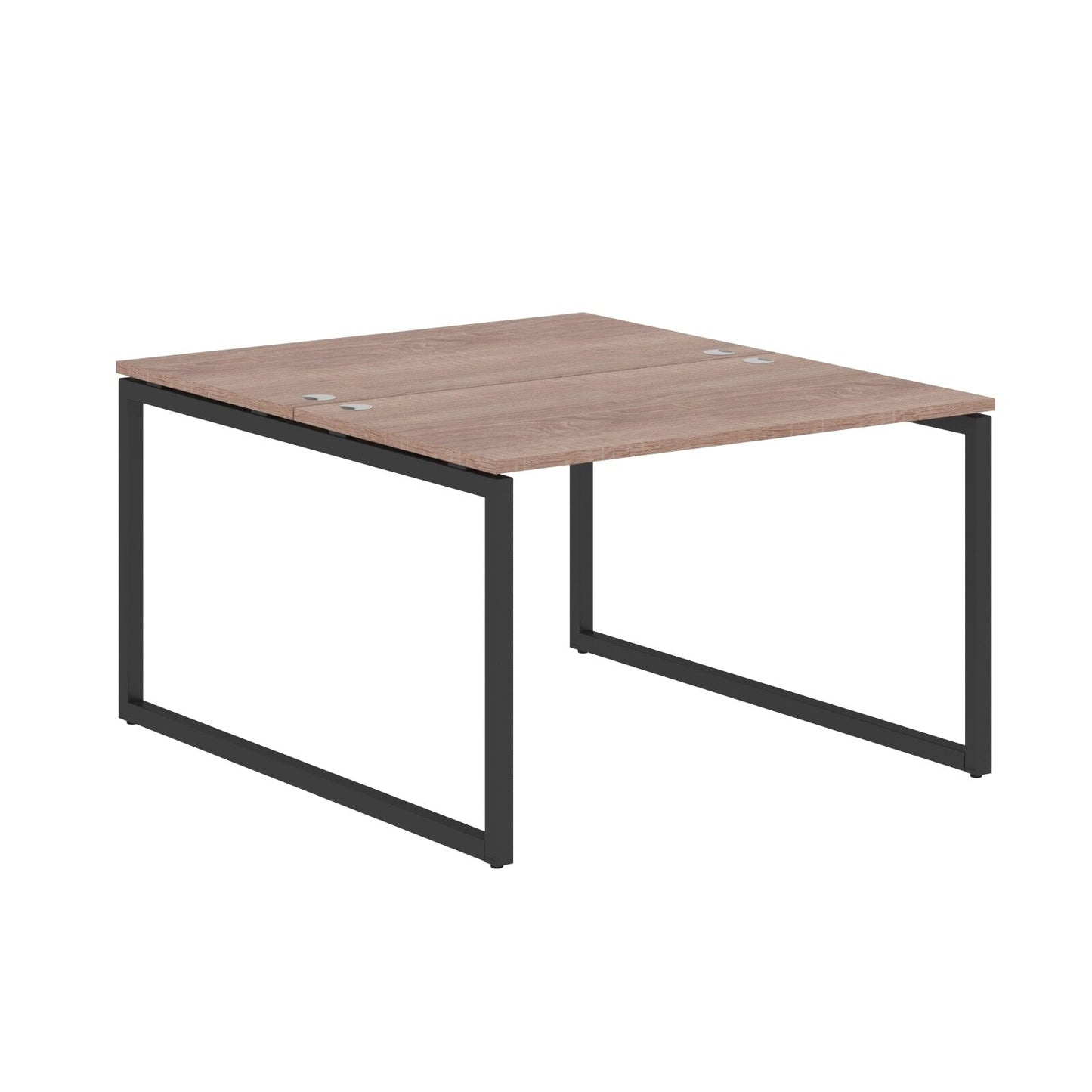 RECTANGULAR SHAPE CLUSTER OF 02 WORKSTATION MADE IN 25MM MFC TOP, E1 LAMINATE CHIPBOARD WITH WOODEN MODESTY PANEL 40X40MM METAL O SHAPE FRAMES by Treejar | Souqify