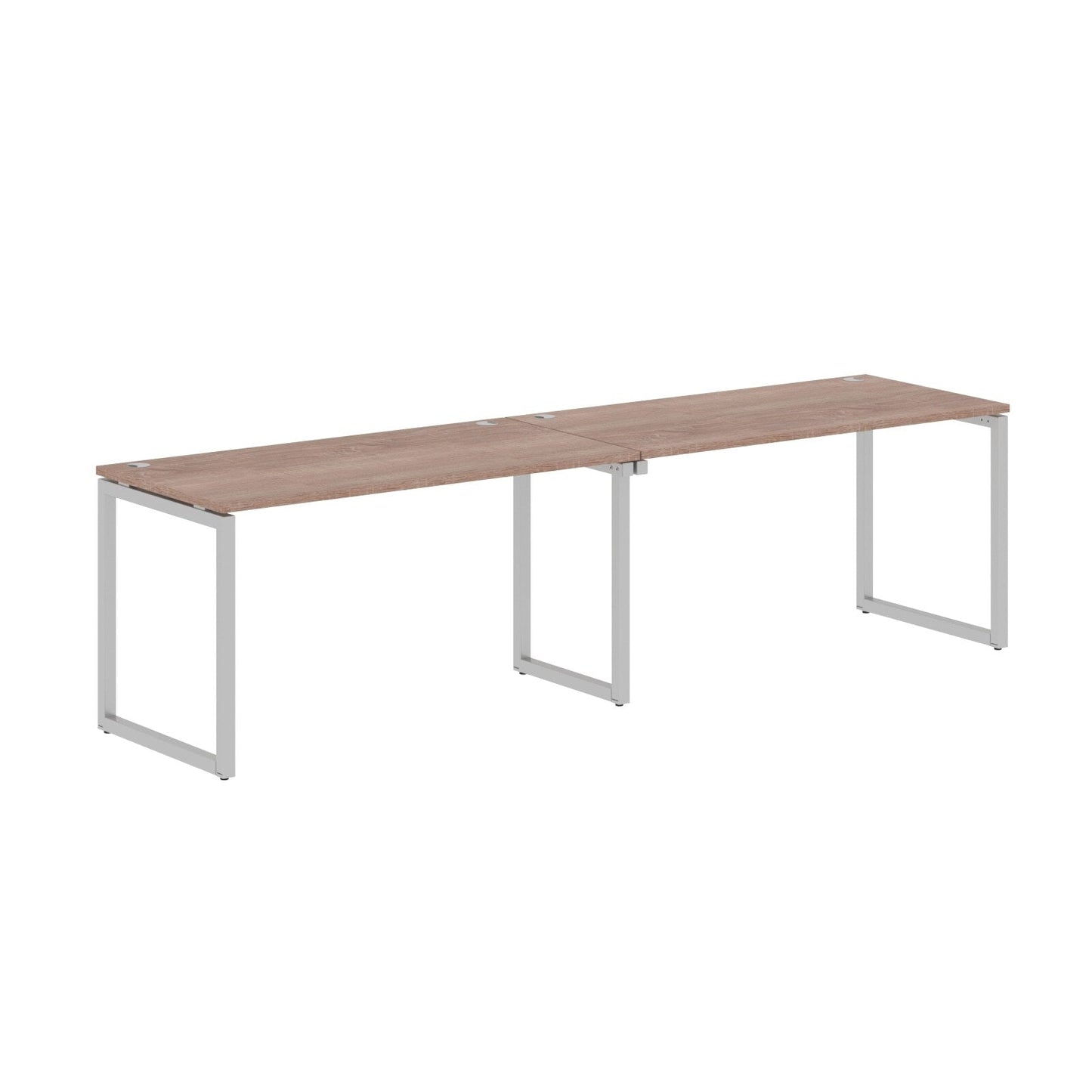 RECTANGULAR SHAPE CLUSTER OF 02 WORKSTATION MADE IN 25MM MFC TOP, E1 LAMINATE CHIPBOARD WITH WOODEN MODESTY PANEL 40X40MM METAL O SHAPE FRAMES by Treejar | Souqify