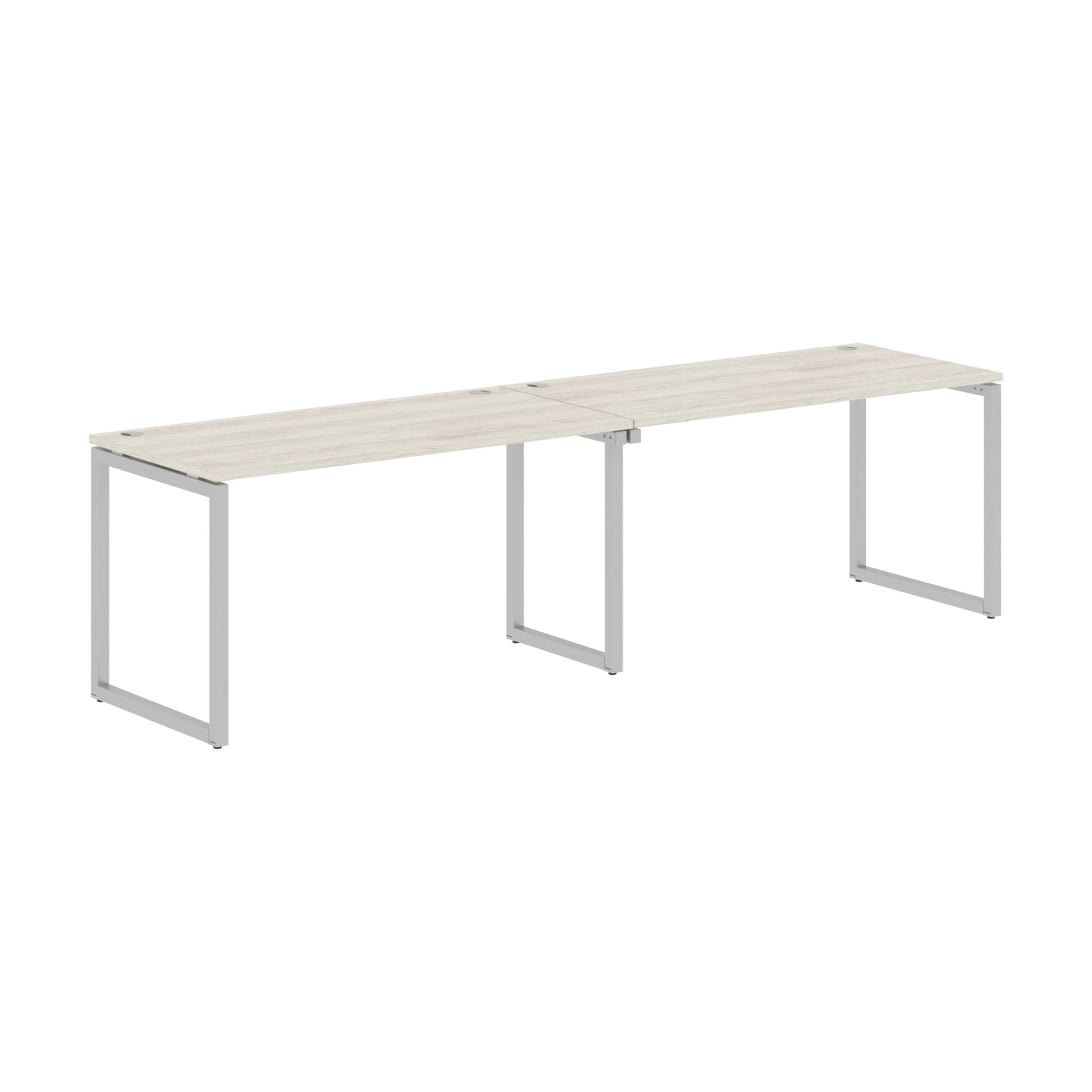 RECTANGULAR SHAPE CLUSTER OF 02 WORKSTATION MADE IN 25MM MFC TOP, E1 LAMINATE CHIPBOARD WITH WOODEN MODESTY PANEL 40X40MM METAL O SHAPE FRAMES by Treejar | Souqify