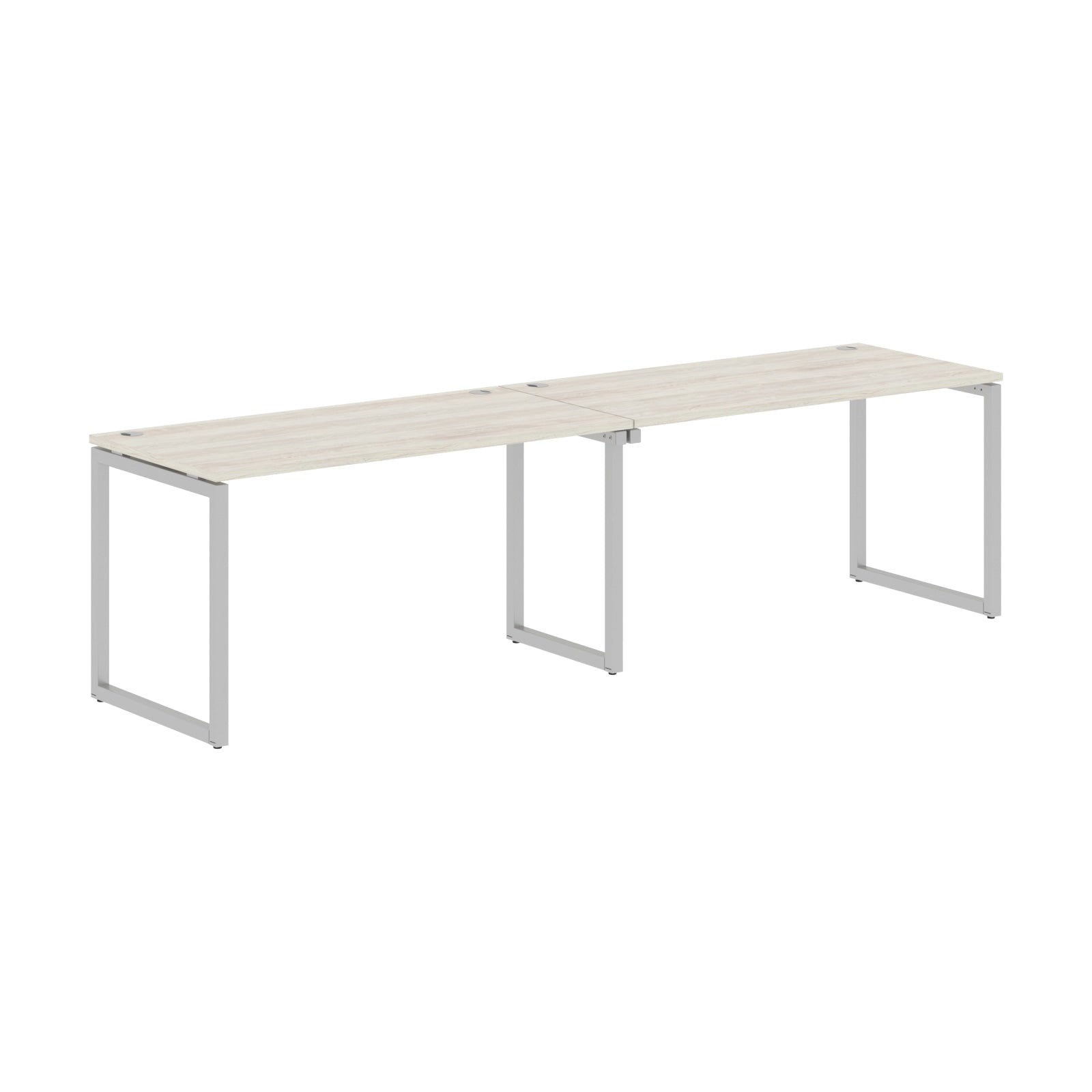 RECTANGULAR SHAPE CLUSTER OF 02 WORKSTATION MADE IN 25MM MFC TOP, E1 LAMINATE CHIPBOARD WITH WOODEN MODESTY PANEL 40X40MM METAL O SHAPE FRAMES by Treejar | Souqify
