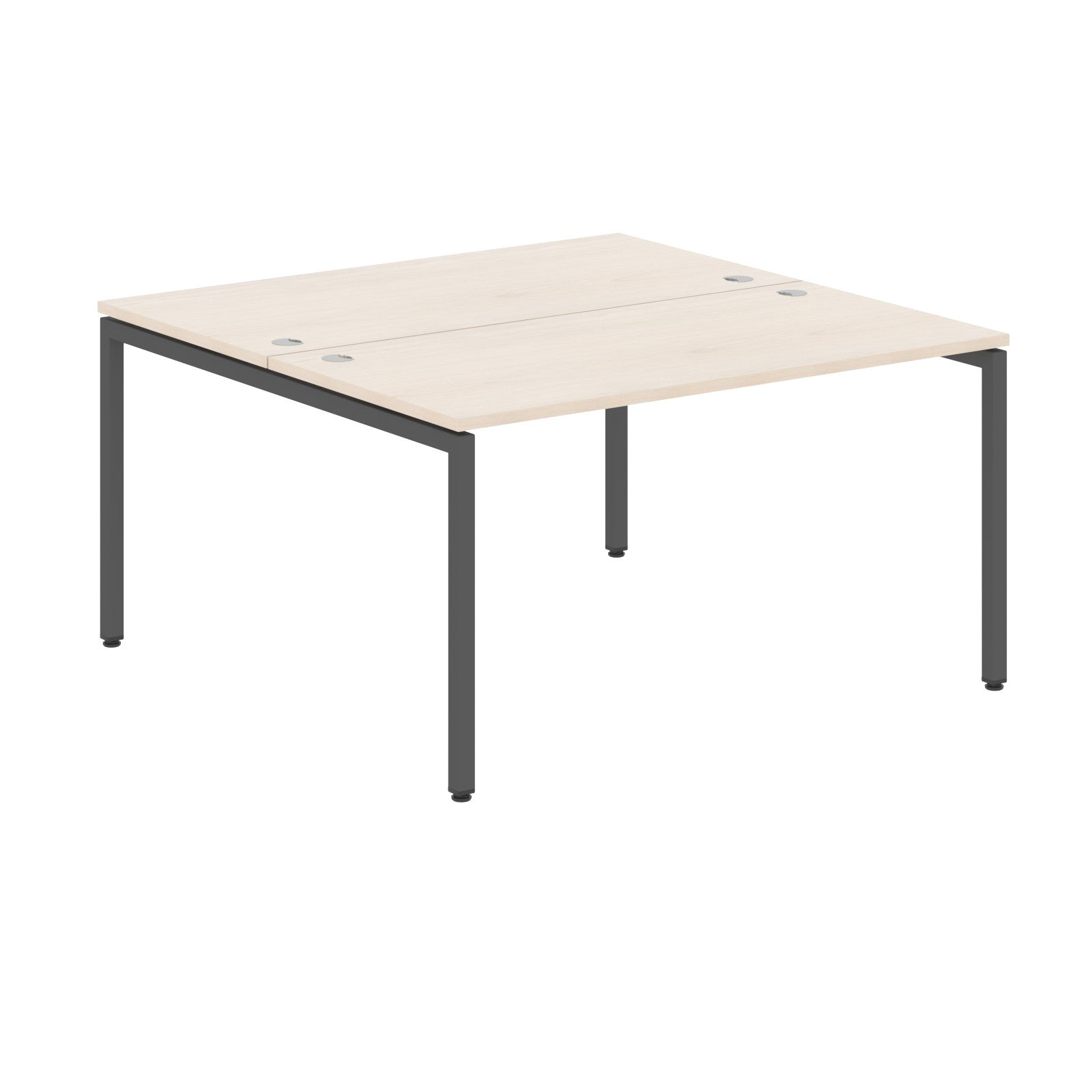 RECTANGULAR SHAPE CLUSTER OF 02 WORKSTATION MADE IN 25MM MFC TOP, E1 LAMINATE CHIPBOARD WITH WOODEN MODESTY PANEL 40X40MM METAL U SHAPE FRAMES by Treejar | Souqify