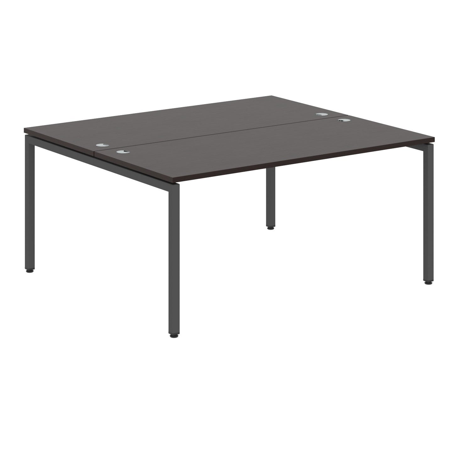 RECTANGULAR SHAPE CLUSTER OF 02 WORKSTATION MADE IN 25MM MFC TOP, E1 LAMINATE CHIPBOARD WITH WOODEN MODESTY PANEL 40X40MM METAL U SHAPE FRAMES by Treejar | Souqify