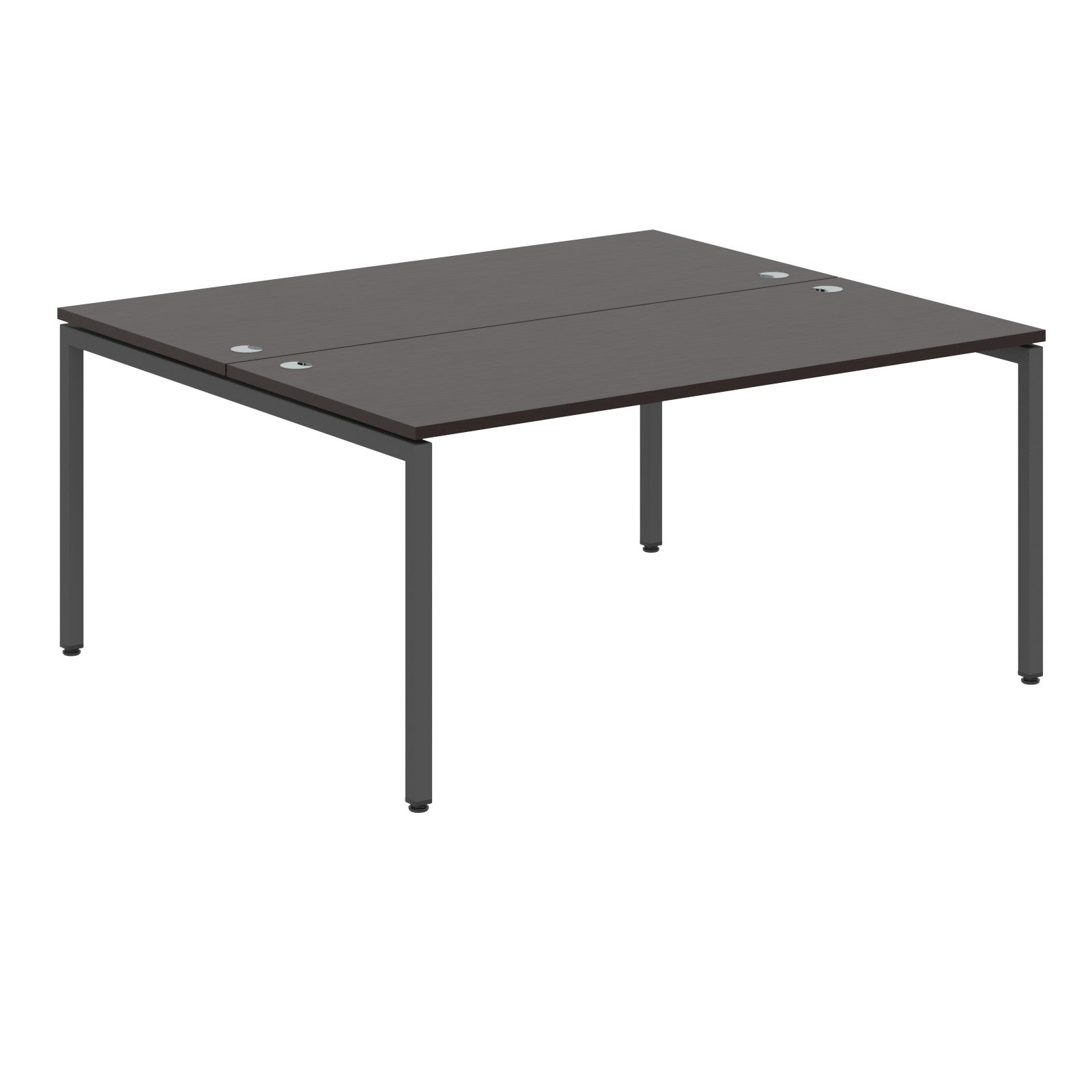 RECTANGULAR SHAPE CLUSTER OF 02 WORKSTATION MADE IN 25MM MFC TOP, E1 LAMINATE CHIPBOARD WITH WOODEN MODESTY PANEL 40X40MM METAL U SHAPE FRAMES by Treejar | Souqify