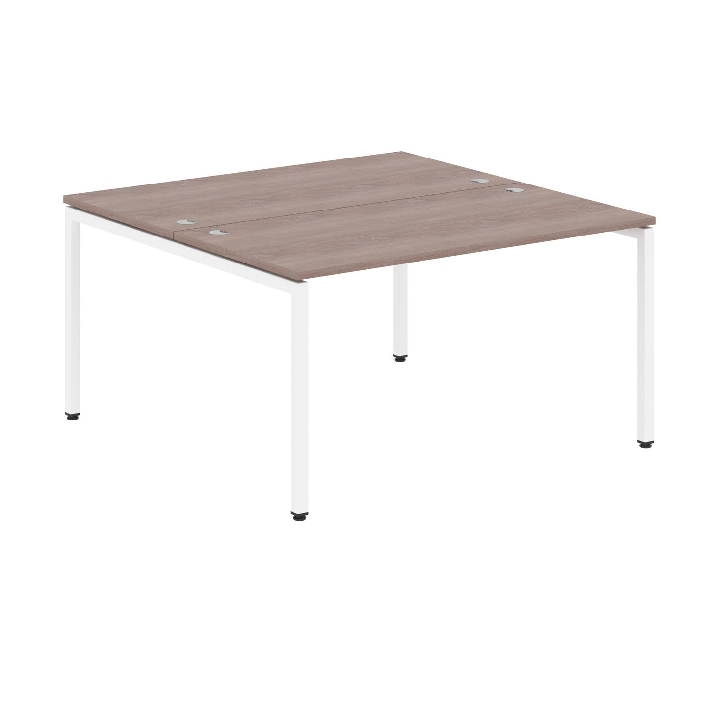 RECTANGULAR SHAPE CLUSTER OF 02 WORKSTATION MADE IN 25MM MFC TOP, E1 LAMINATE CHIPBOARD WITH WOODEN MODESTY PANEL 40X40MM METAL U SHAPE FRAMES by Treejar | Souqify