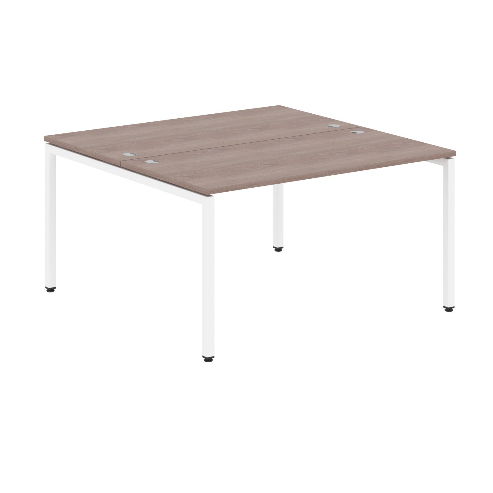 RECTANGULAR SHAPE CLUSTER OF 02 WORKSTATION MADE IN 25MM MFC TOP, E1 LAMINATE CHIPBOARD WITH WOODEN MODESTY PANEL 40X40MM METAL U SHAPE FRAMES by Treejar | Souqify