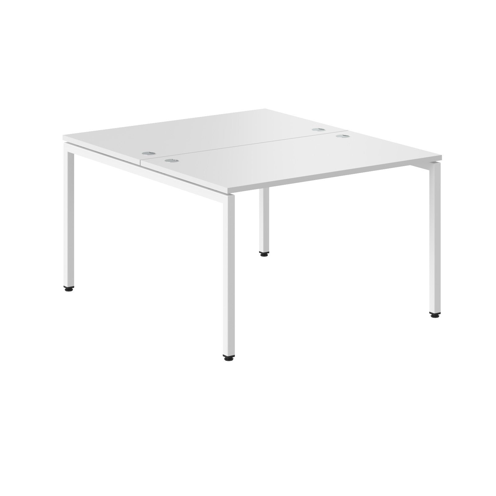 RECTANGULAR SHAPE CLUSTER OF 02 WORKSTATION MADE IN 25MM MFC TOP, E1 LAMINATE CHIPBOARD WITH WOODEN MODESTY PANEL 40X40MM METAL U SHAPE FRAMES by Treejar | Souqify