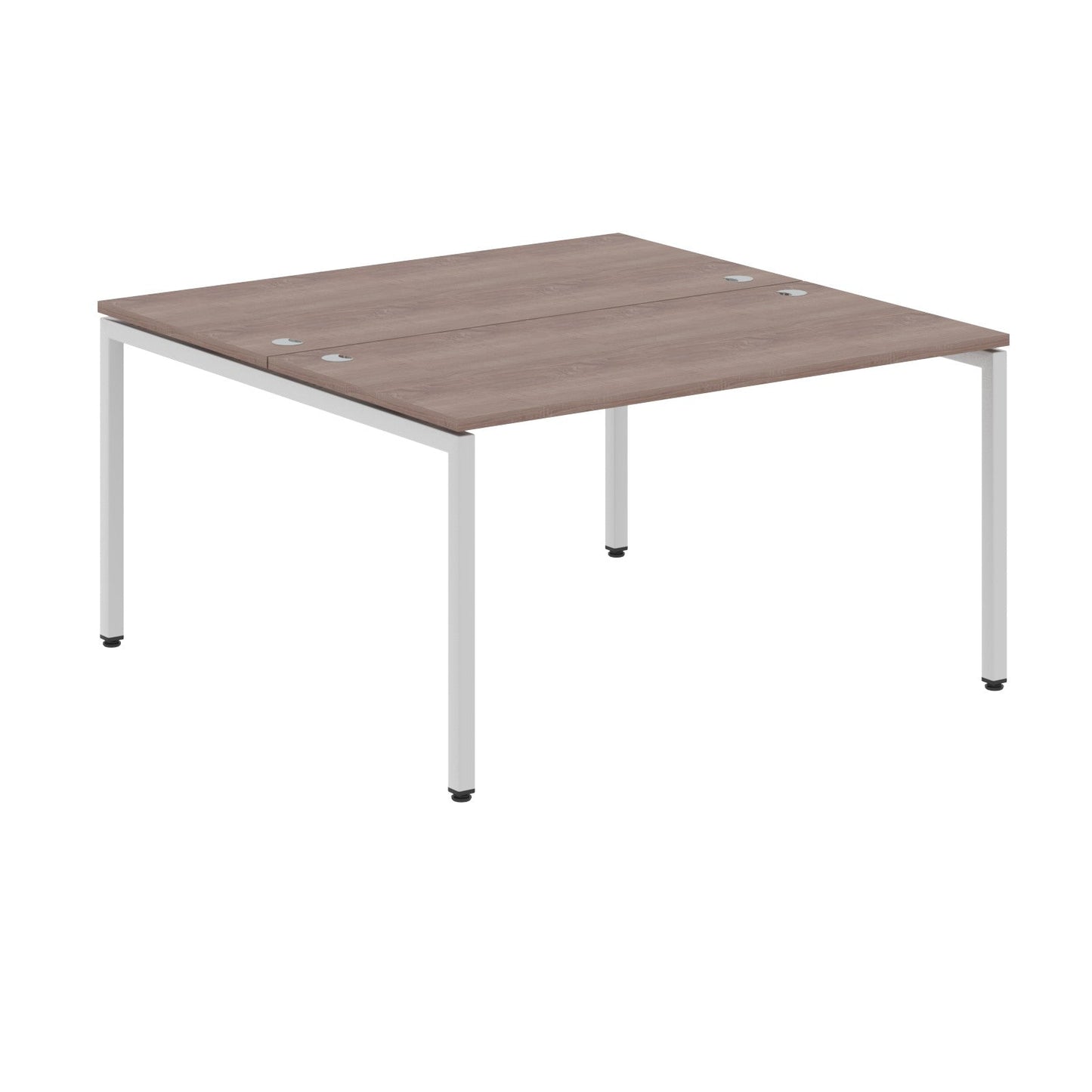 RECTANGULAR SHAPE CLUSTER OF 02 WORKSTATION MADE IN 25MM MFC TOP, E1 LAMINATE CHIPBOARD WITH WOODEN MODESTY PANEL 40X40MM METAL U SHAPE FRAMES by Treejar | Souqify