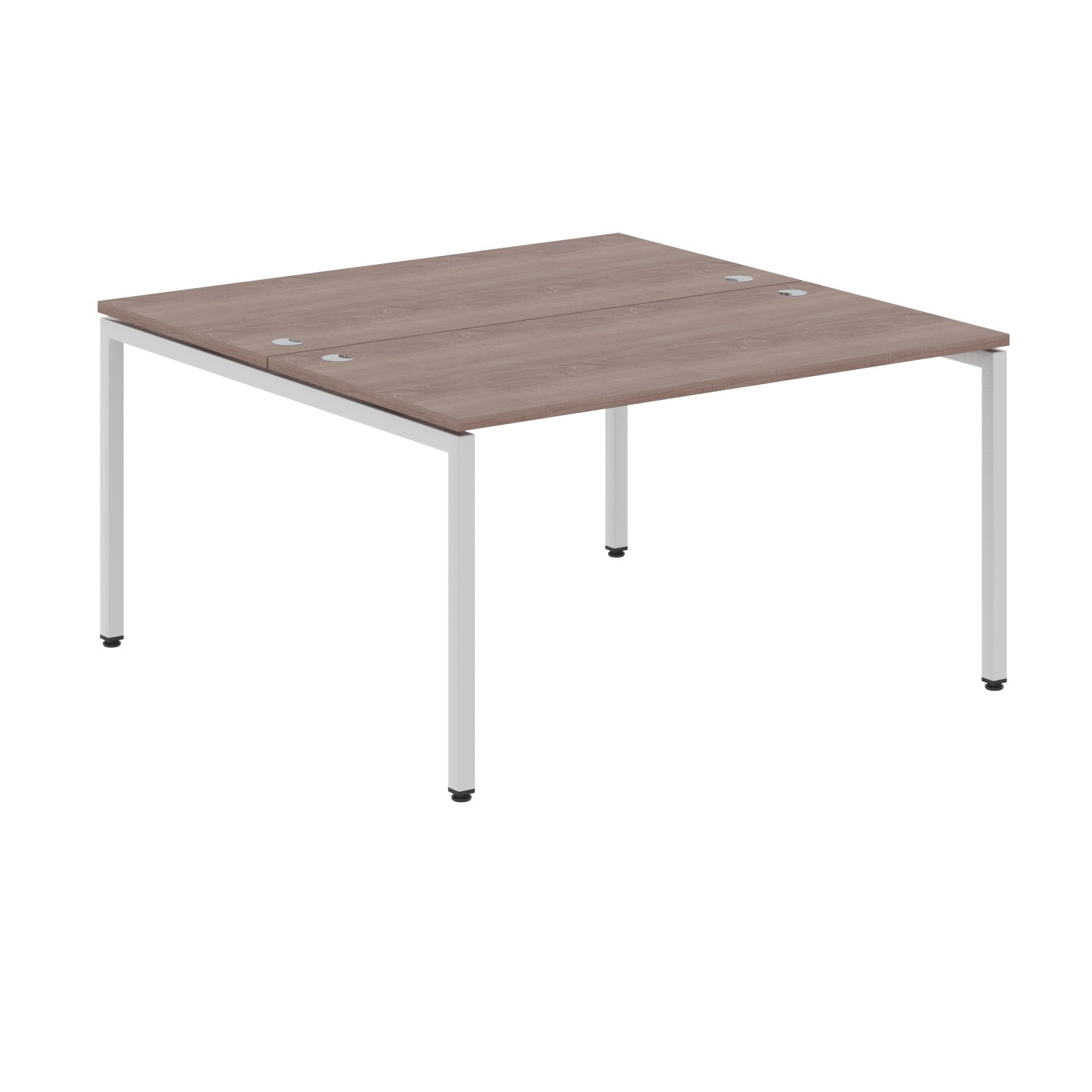 RECTANGULAR SHAPE CLUSTER OF 02 WORKSTATION MADE IN 25MM MFC TOP, E1 LAMINATE CHIPBOARD WITH WOODEN MODESTY PANEL 40X40MM METAL U SHAPE FRAMES by Treejar | Souqify