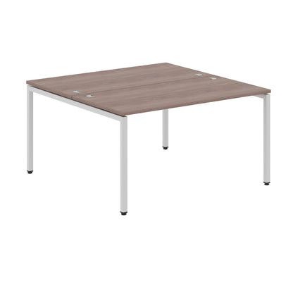 RECTANGULAR SHAPE CLUSTER OF 02 WORKSTATION MADE IN 25MM MFC TOP, E1 LAMINATE CHIPBOARD WITH WOODEN MODESTY PANEL 40X40MM METAL U SHAPE FRAMES by Treejar | Souqify