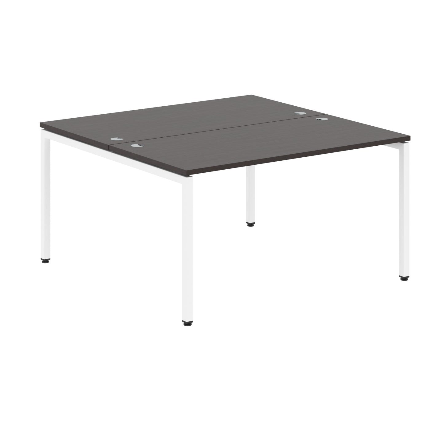 RECTANGULAR SHAPE CLUSTER OF 02 WORKSTATION MADE IN 25MM MFC TOP, E1 LAMINATE CHIPBOARD WITH WOODEN MODESTY PANEL 40X40MM METAL U SHAPE FRAMES by Treejar | Souqify