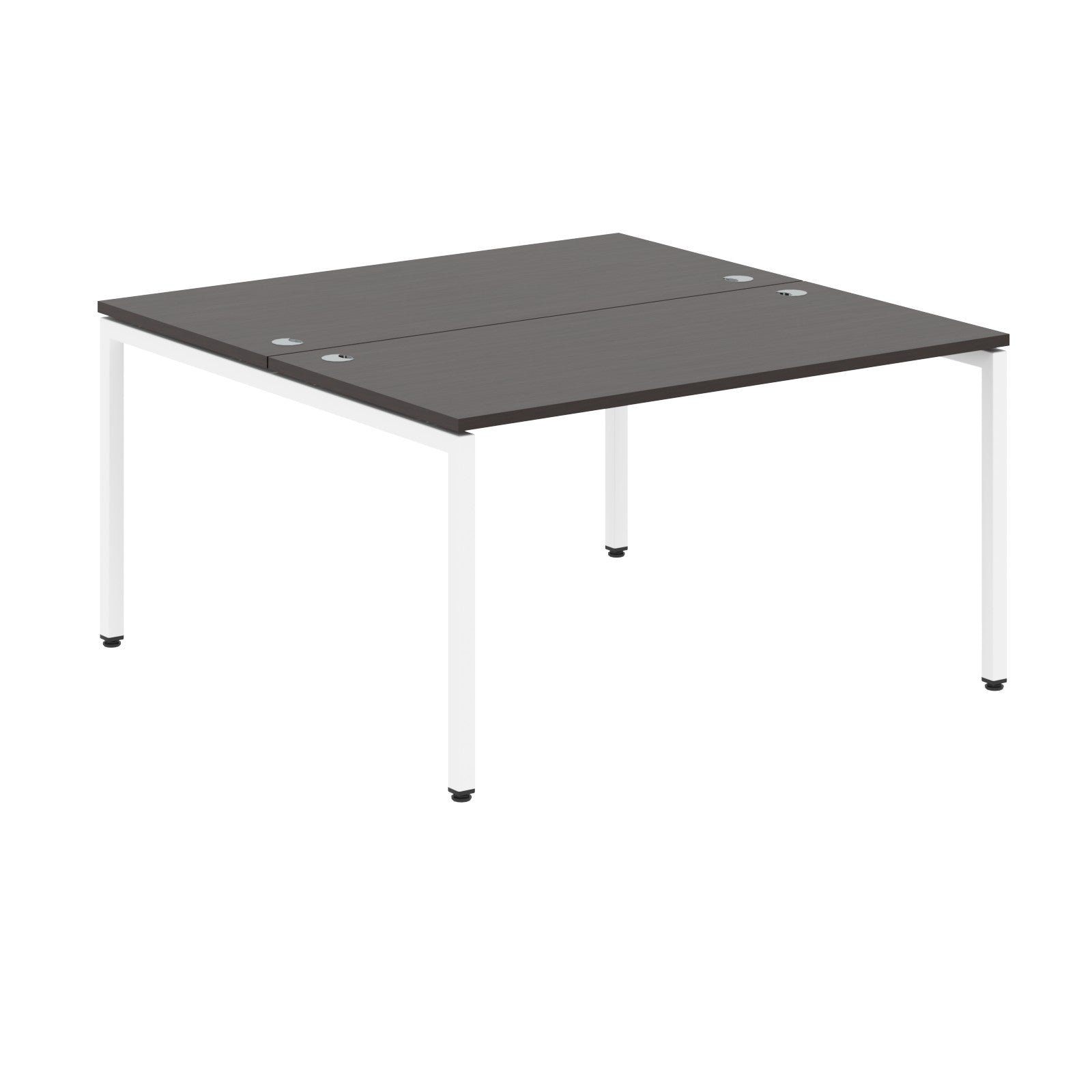 RECTANGULAR SHAPE CLUSTER OF 02 WORKSTATION MADE IN 25MM MFC TOP, E1 LAMINATE CHIPBOARD WITH WOODEN MODESTY PANEL 40X40MM METAL U SHAPE FRAMES by Treejar | Souqify