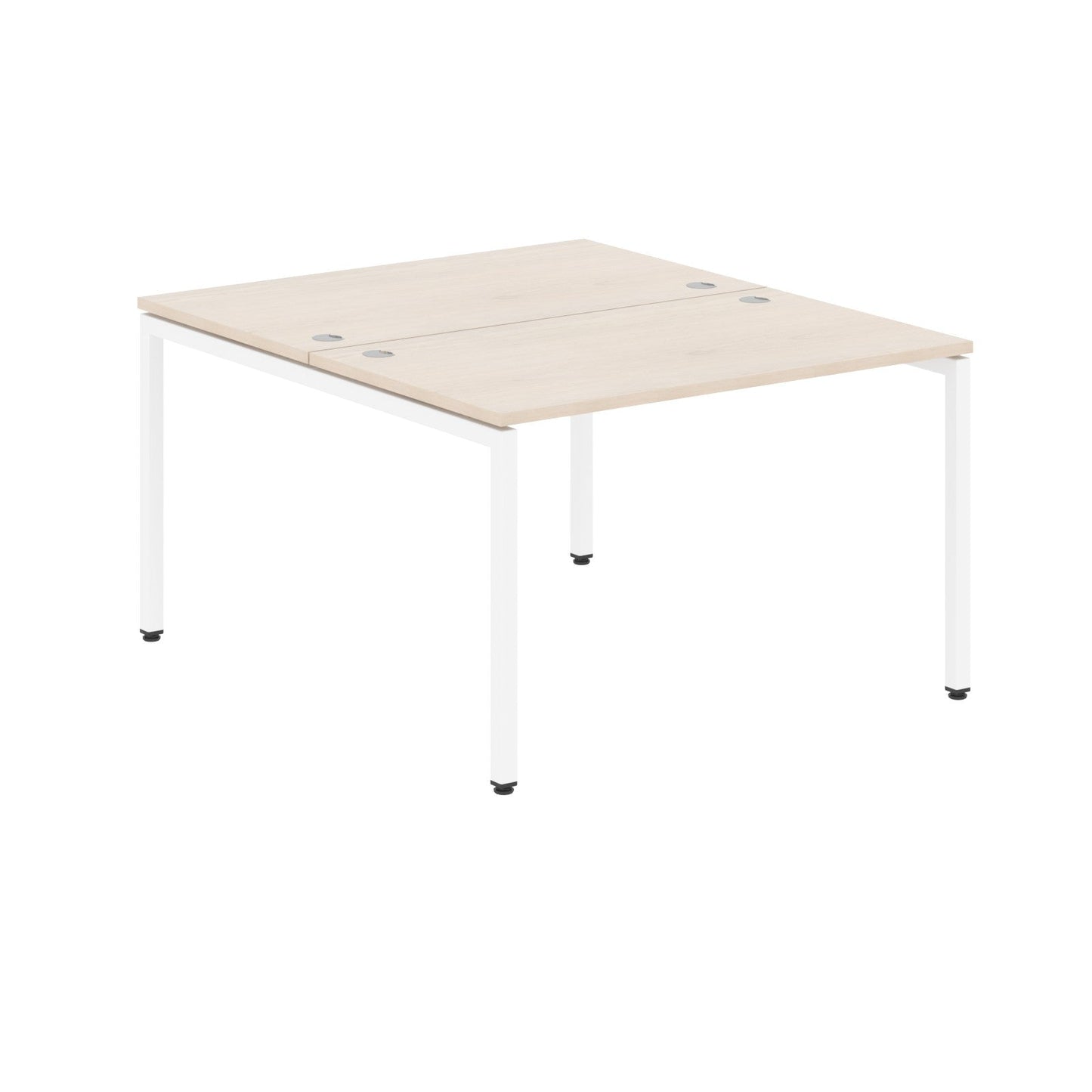 RECTANGULAR SHAPE CLUSTER OF 02 WORKSTATION MADE IN 25MM MFC TOP, E1 LAMINATE CHIPBOARD WITH WOODEN MODESTY PANEL 40X40MM METAL U SHAPE FRAMES by Treejar | Souqify