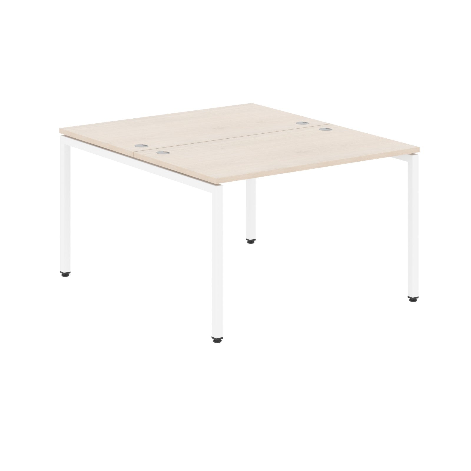 RECTANGULAR SHAPE CLUSTER OF 02 WORKSTATION MADE IN 25MM MFC TOP, E1 LAMINATE CHIPBOARD WITH WOODEN MODESTY PANEL 40X40MM METAL U SHAPE FRAMES by Treejar | Souqify