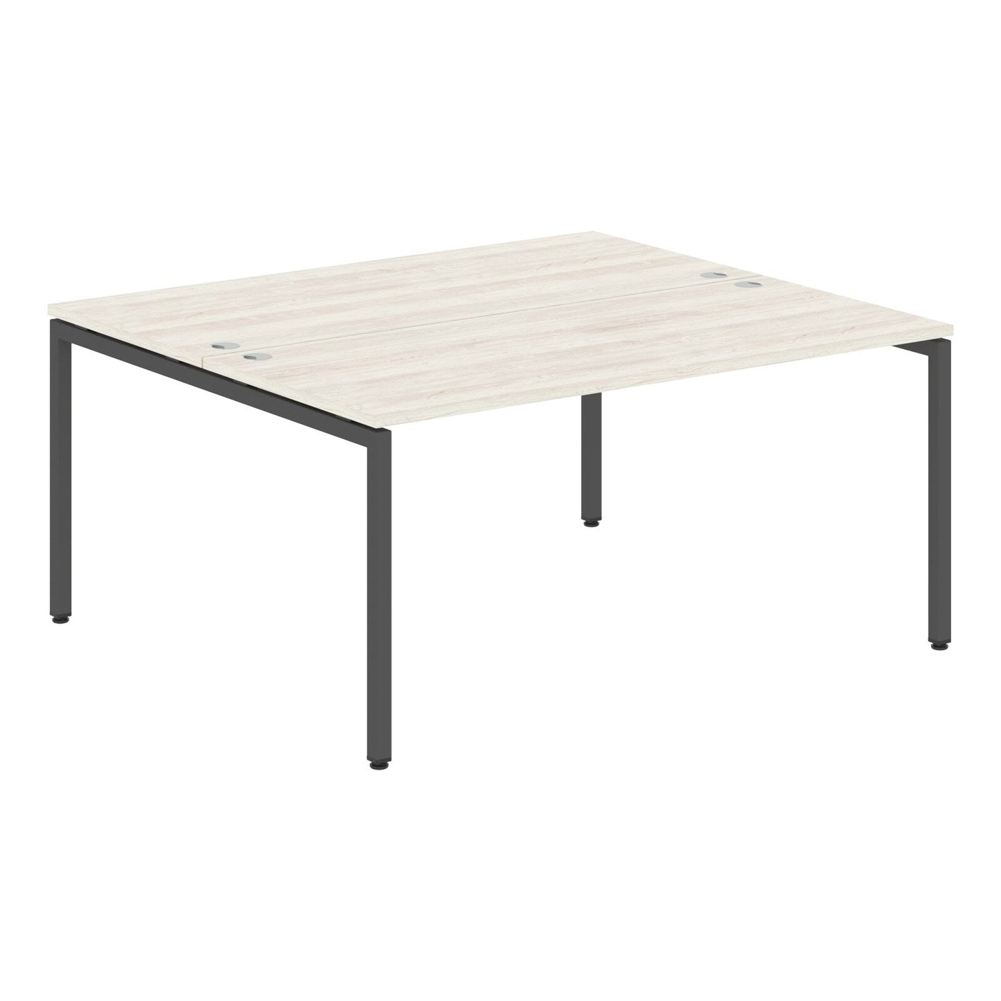RECTANGULAR SHAPE CLUSTER OF 02 WORKSTATION MADE IN 25MM MFC TOP, E1 LAMINATE CHIPBOARD WITH WOODEN MODESTY PANEL 40X40MM METAL U SHAPE FRAMES by Treejar | Souqify