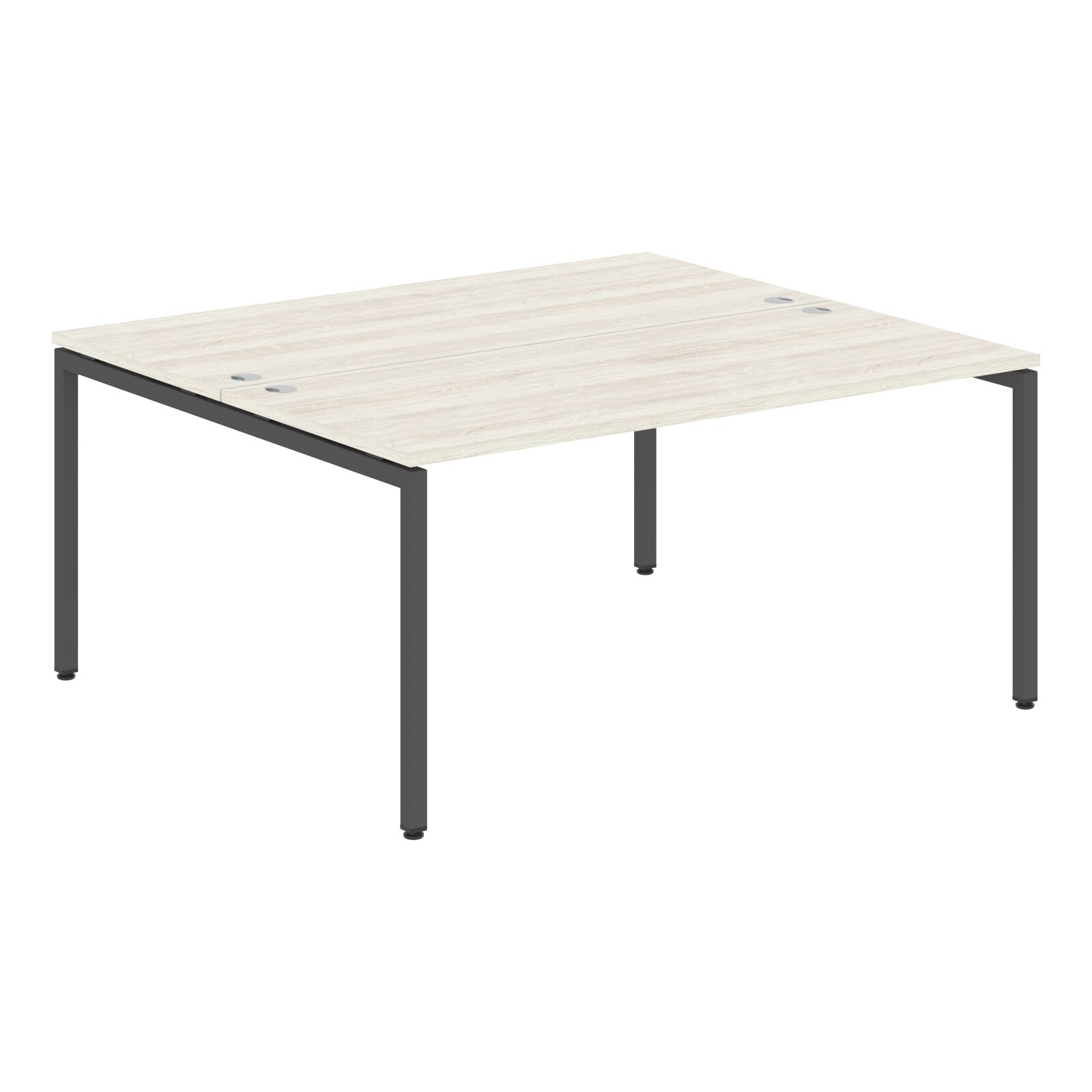 RECTANGULAR SHAPE CLUSTER OF 02 WORKSTATION MADE IN 25MM MFC TOP, E1 LAMINATE CHIPBOARD WITH WOODEN MODESTY PANEL 40X40MM METAL U SHAPE FRAMES by Treejar | Souqify