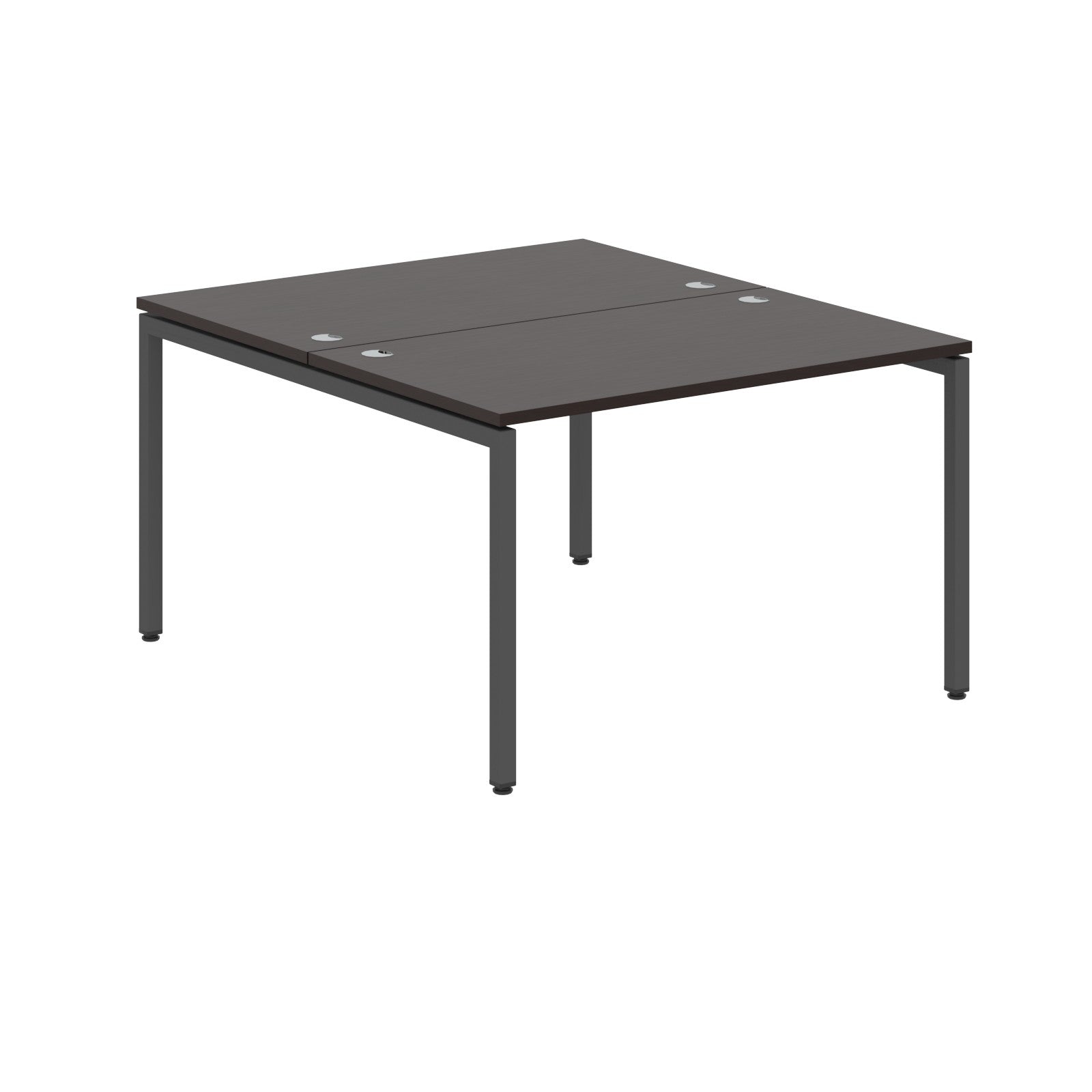 RECTANGULAR SHAPE CLUSTER OF 02 WORKSTATION MADE IN 25MM MFC TOP, E1 LAMINATE CHIPBOARD WITH WOODEN MODESTY PANEL 40X40MM METAL U SHAPE FRAMES by Treejar | Souqify