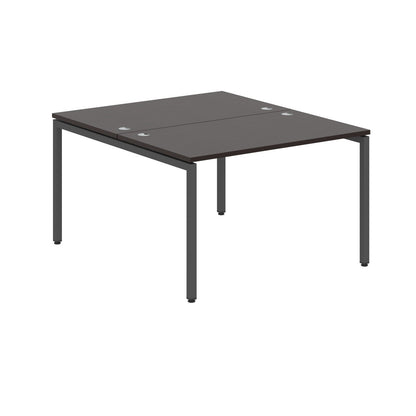 RECTANGULAR SHAPE CLUSTER OF 02 WORKSTATION MADE IN 25MM MFC TOP, E1 LAMINATE CHIPBOARD WITH WOODEN MODESTY PANEL 40X40MM METAL U SHAPE FRAMES by Treejar | Souqify