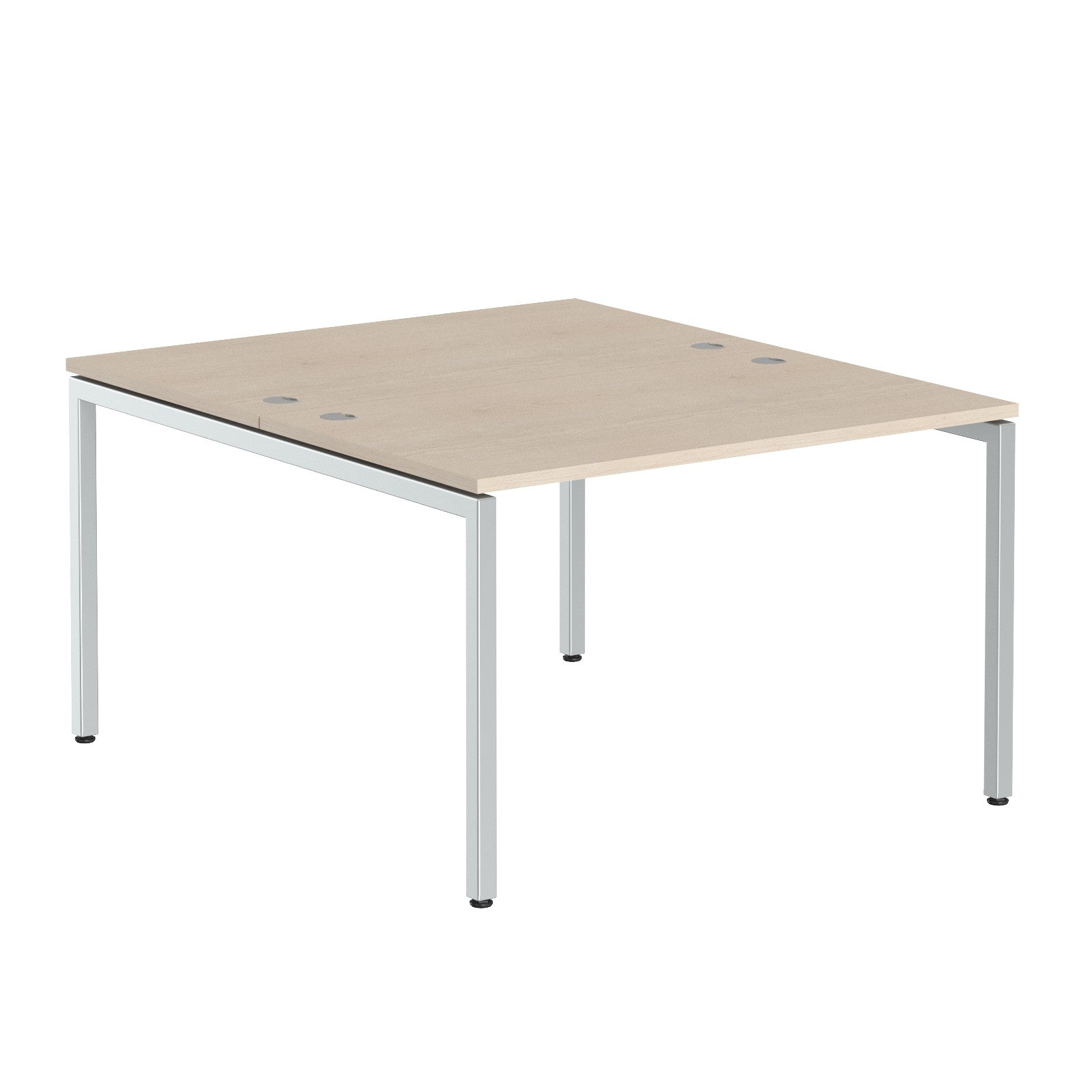 RECTANGULAR SHAPE CLUSTER OF 02 WORKSTATION MADE IN 25MM MFC TOP, E1 LAMINATE CHIPBOARD WITH WOODEN MODESTY PANEL 40X40MM METAL U SHAPE FRAMES by Treejar | Souqify