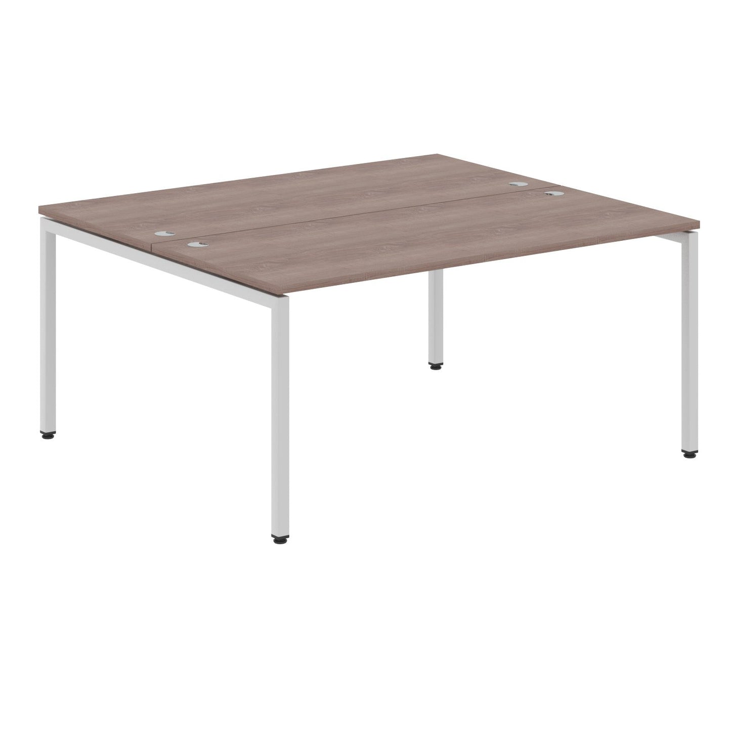 RECTANGULAR SHAPE CLUSTER OF 02 WORKSTATION MADE IN 25MM MFC TOP, E1 LAMINATE CHIPBOARD WITH WOODEN MODESTY PANEL 40X40MM METAL U SHAPE FRAMES by Treejar | Souqify