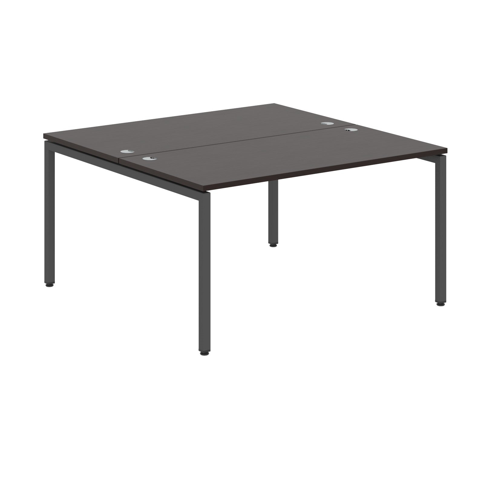 RECTANGULAR SHAPE CLUSTER OF 02 WORKSTATION MADE IN 25MM MFC TOP, E1 LAMINATE CHIPBOARD WITH WOODEN MODESTY PANEL 40X40MM METAL U SHAPE FRAMES by Treejar | Souqify