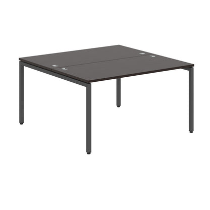 RECTANGULAR SHAPE CLUSTER OF 02 WORKSTATION MADE IN 25MM MFC TOP, E1 LAMINATE CHIPBOARD WITH WOODEN MODESTY PANEL 40X40MM METAL U SHAPE FRAMES by Treejar | Souqify