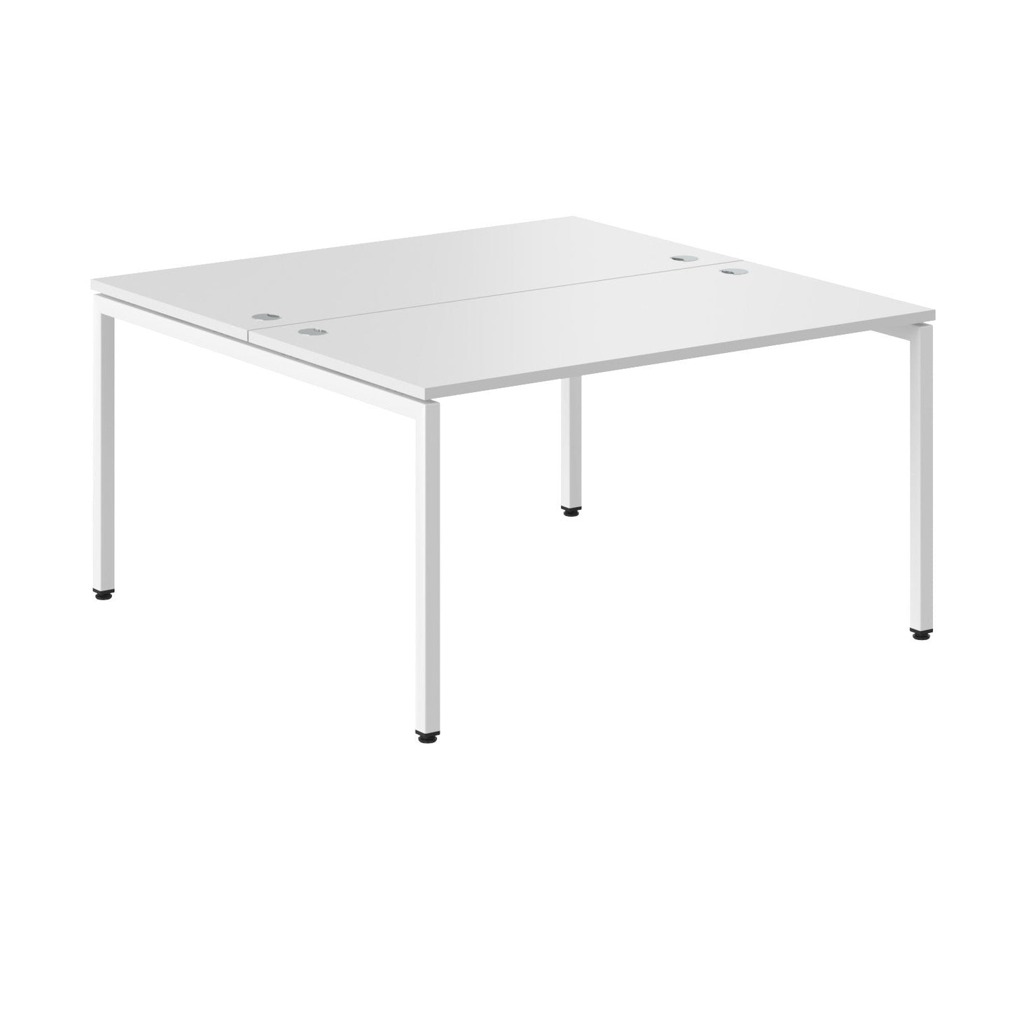 RECTANGULAR SHAPE CLUSTER OF 02 WORKSTATION MADE IN 25MM MFC TOP, E1 LAMINATE CHIPBOARD WITH WOODEN MODESTY PANEL 40X40MM METAL U SHAPE FRAMES by Treejar | Souqify