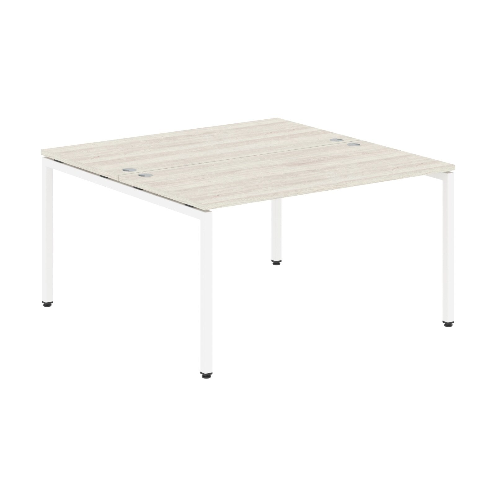 RECTANGULAR SHAPE CLUSTER OF 02 WORKSTATION MADE IN 25MM MFC TOP, E1 LAMINATE CHIPBOARD WITH WOODEN MODESTY PANEL 40X40MM METAL U SHAPE FRAMES by Treejar | Souqify