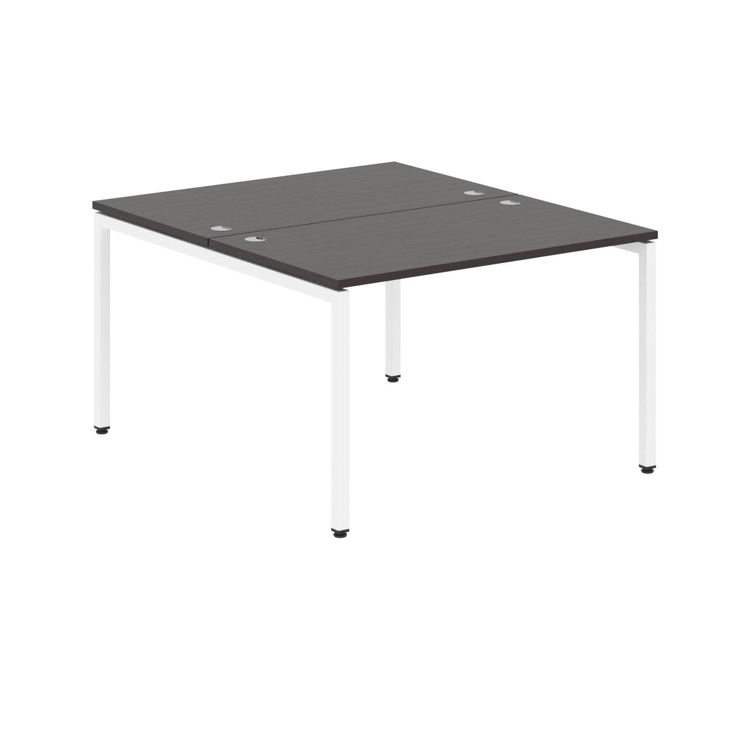 RECTANGULAR SHAPE CLUSTER OF 02 WORKSTATION MADE IN 25MM MFC TOP, E1 LAMINATE CHIPBOARD WITH WOODEN MODESTY PANEL 40X40MM METAL U SHAPE FRAMES by Treejar | Souqify
