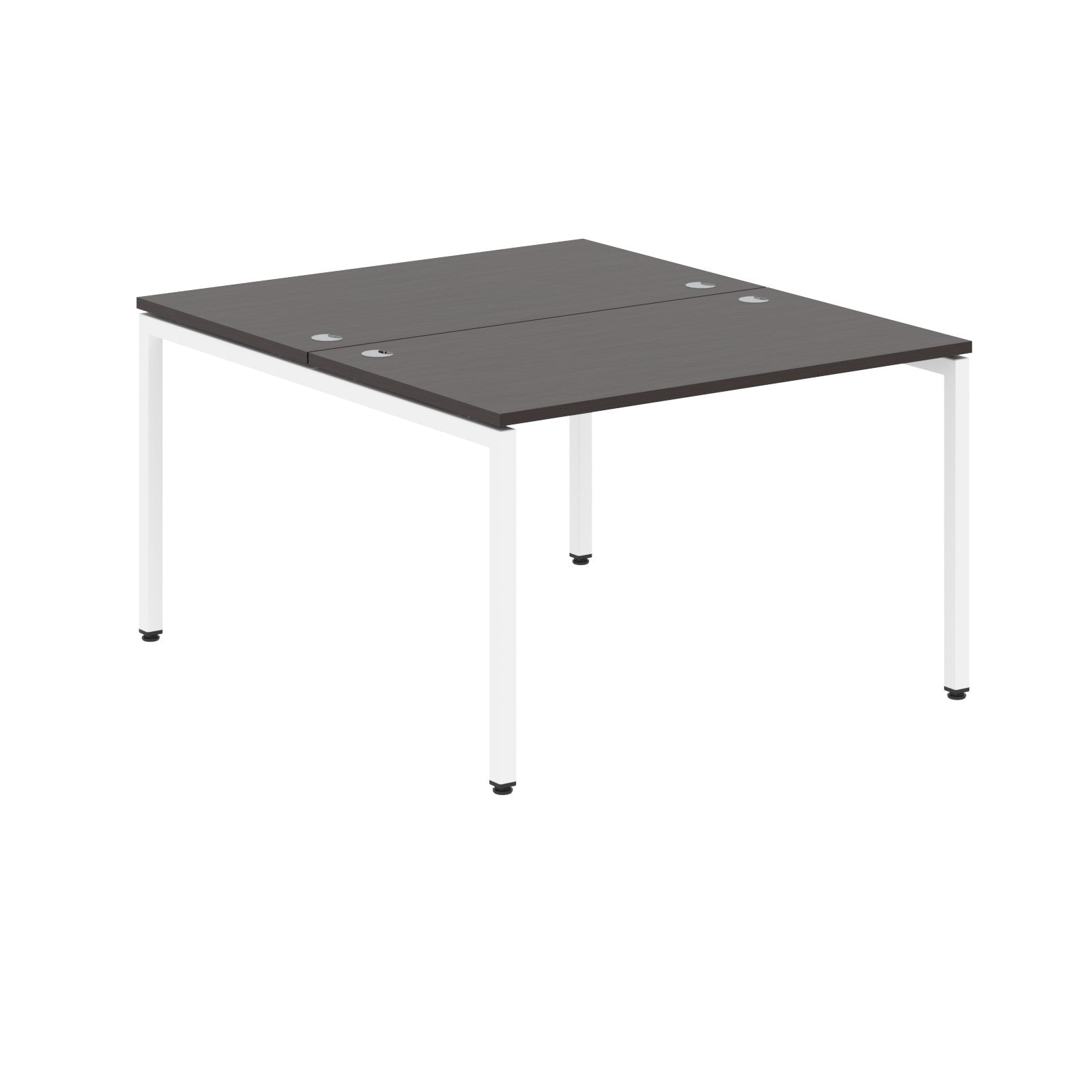RECTANGULAR SHAPE CLUSTER OF 02 WORKSTATION MADE IN 25MM MFC TOP, E1 LAMINATE CHIPBOARD WITH WOODEN MODESTY PANEL 40X40MM METAL U SHAPE FRAMES by Treejar | Souqify