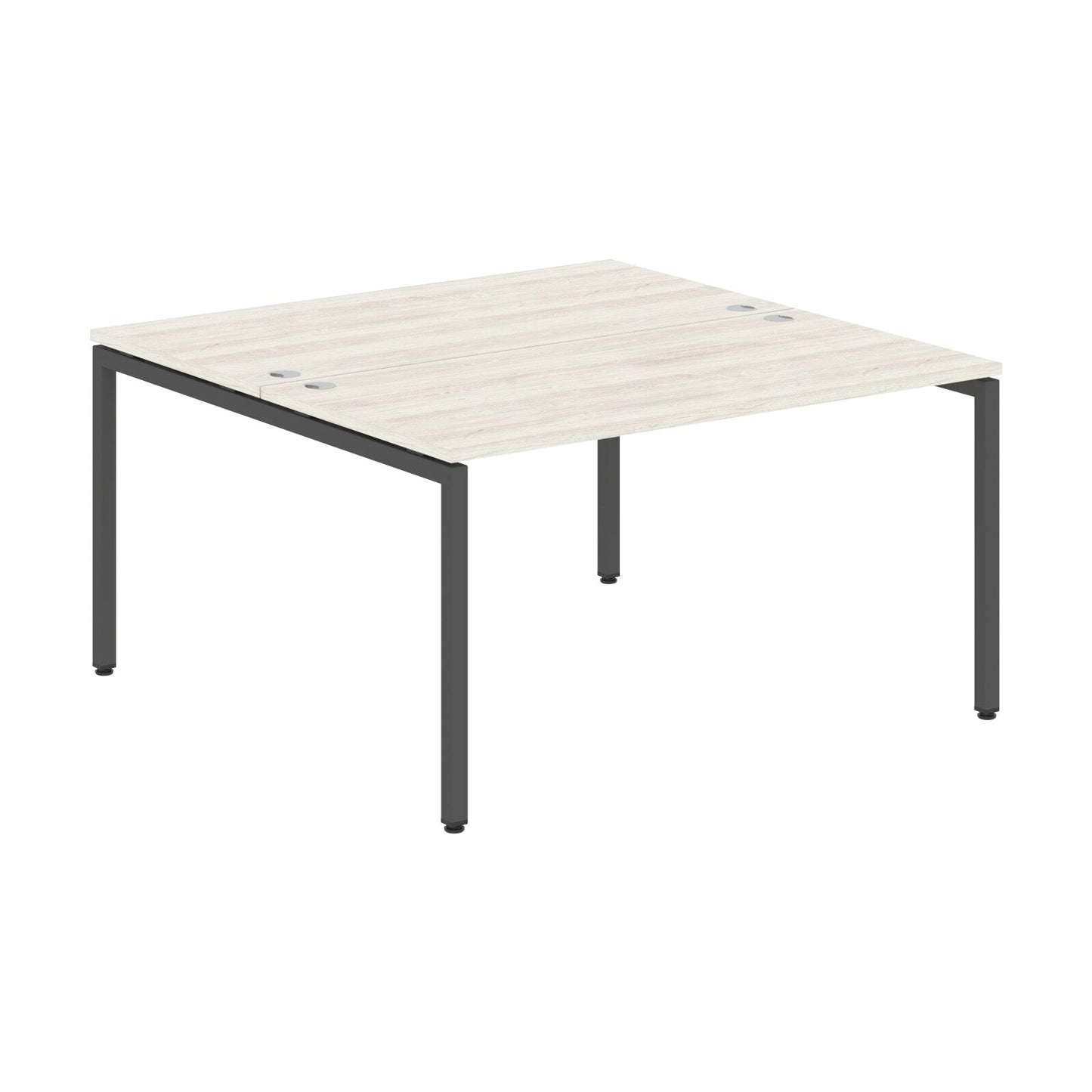 RECTANGULAR SHAPE CLUSTER OF 02 WORKSTATION MADE IN 25MM MFC TOP, E1 LAMINATE CHIPBOARD WITH WOODEN MODESTY PANEL 40X40MM METAL U SHAPE FRAMES by Treejar | Souqify