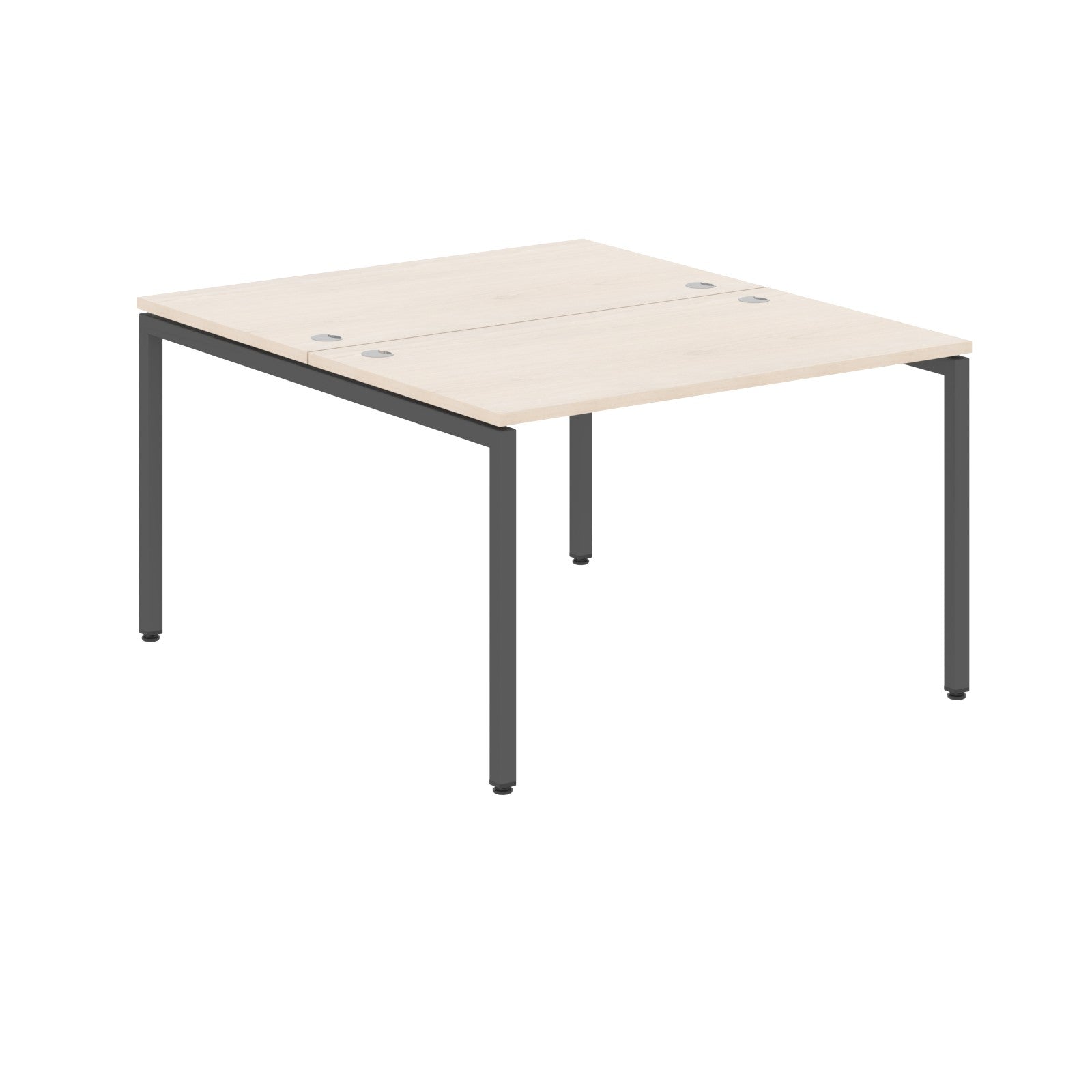 RECTANGULAR SHAPE CLUSTER OF 02 WORKSTATION MADE IN 25MM MFC TOP, E1 LAMINATE CHIPBOARD WITH WOODEN MODESTY PANEL 40X40MM METAL U SHAPE FRAMES by Treejar | Souqify