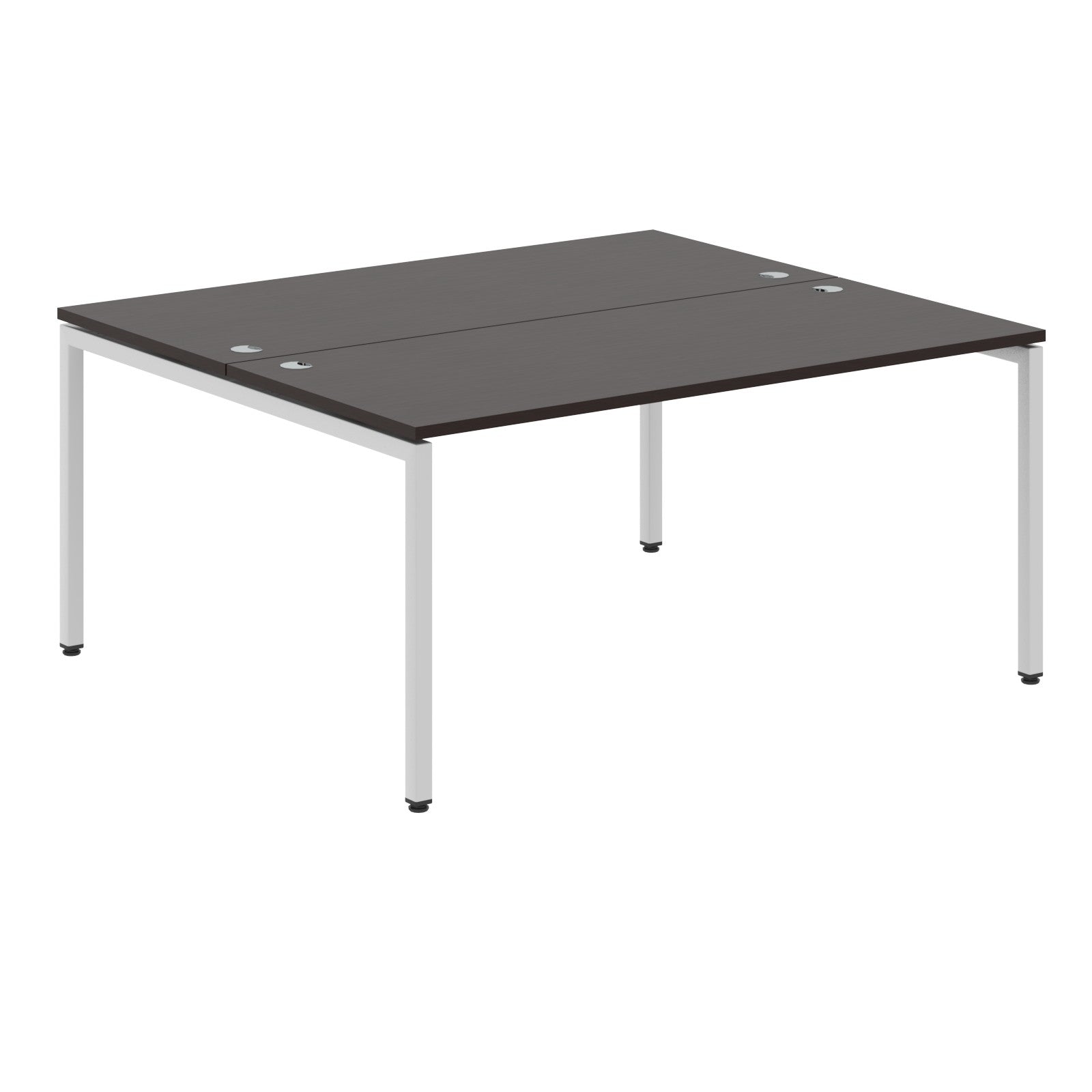 RECTANGULAR SHAPE CLUSTER OF 02 WORKSTATION MADE IN 25MM MFC TOP, E1 LAMINATE CHIPBOARD WITH WOODEN MODESTY PANEL 40X40MM METAL U SHAPE FRAMES by Treejar | Souqify