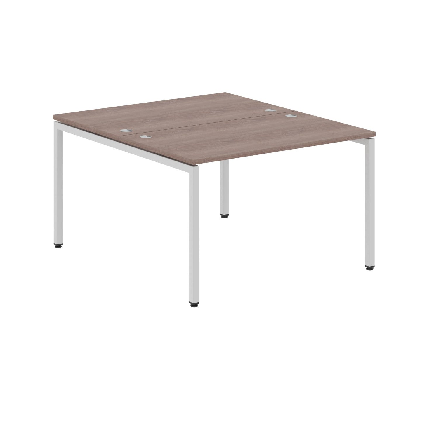 RECTANGULAR SHAPE CLUSTER OF 02 WORKSTATION MADE IN 25MM MFC TOP, E1 LAMINATE CHIPBOARD WITH WOODEN MODESTY PANEL 40X40MM METAL U SHAPE FRAMES by Treejar | Souqify