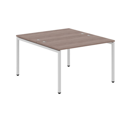 RECTANGULAR SHAPE CLUSTER OF 02 WORKSTATION MADE IN 25MM MFC TOP, E1 LAMINATE CHIPBOARD WITH WOODEN MODESTY PANEL 40X40MM METAL U SHAPE FRAMES by Treejar | Souqify
