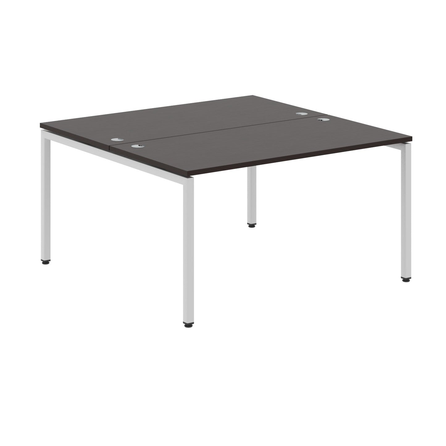 RECTANGULAR SHAPE CLUSTER OF 02 WORKSTATION MADE IN 25MM MFC TOP, E1 LAMINATE CHIPBOARD WITH WOODEN MODESTY PANEL 40X40MM METAL U SHAPE FRAMES by Treejar | Souqify