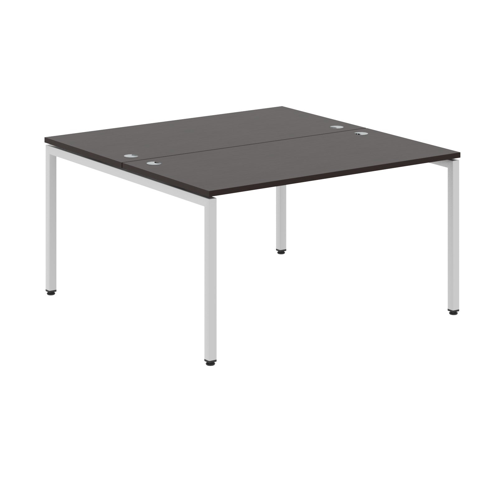 RECTANGULAR SHAPE CLUSTER OF 02 WORKSTATION MADE IN 25MM MFC TOP, E1 LAMINATE CHIPBOARD WITH WOODEN MODESTY PANEL 40X40MM METAL U SHAPE FRAMES by Treejar | Souqify