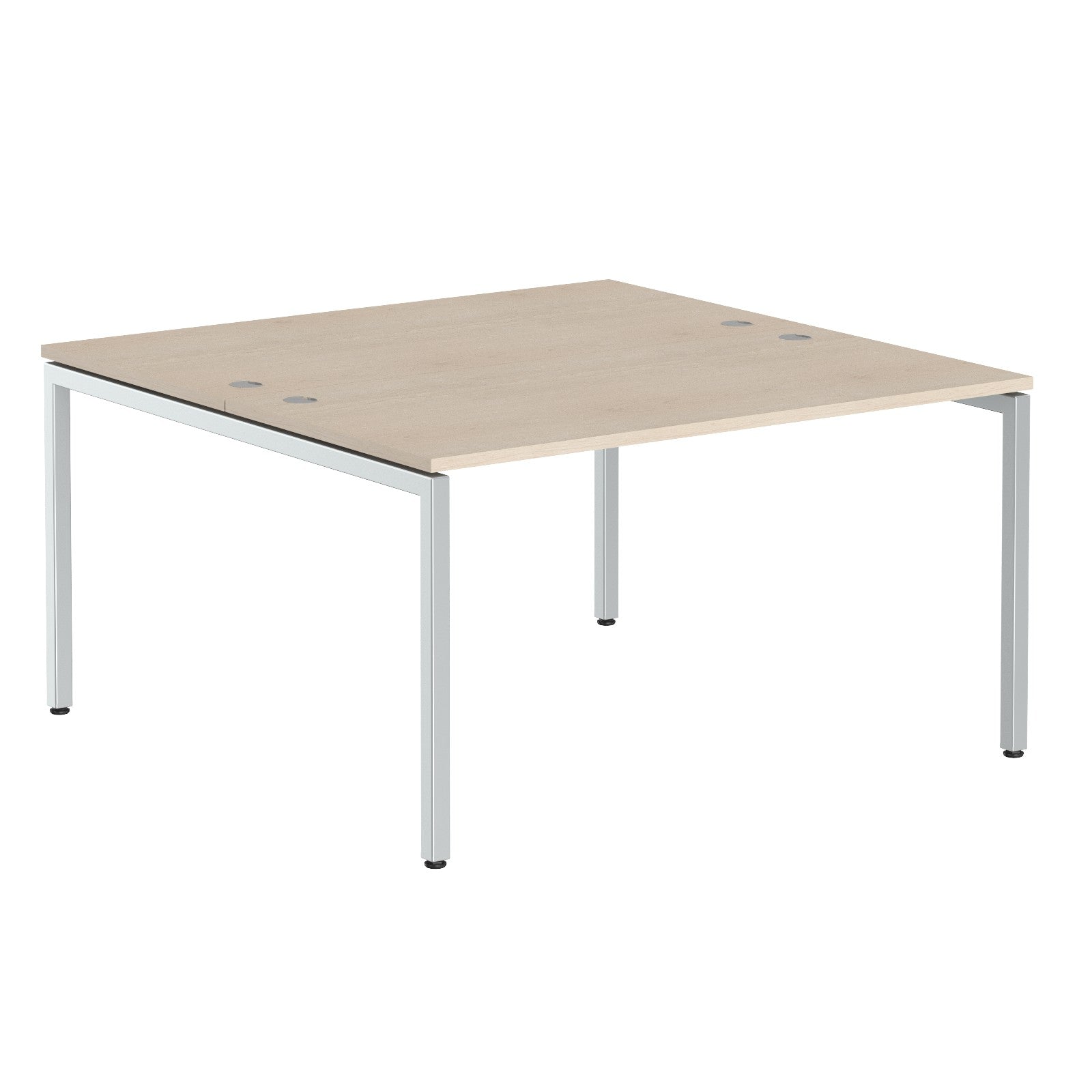 RECTANGULAR SHAPE CLUSTER OF 02 WORKSTATION MADE IN 25MM MFC TOP, E1 LAMINATE CHIPBOARD WITH WOODEN MODESTY PANEL 40X40MM METAL U SHAPE FRAMES by Treejar | Souqify